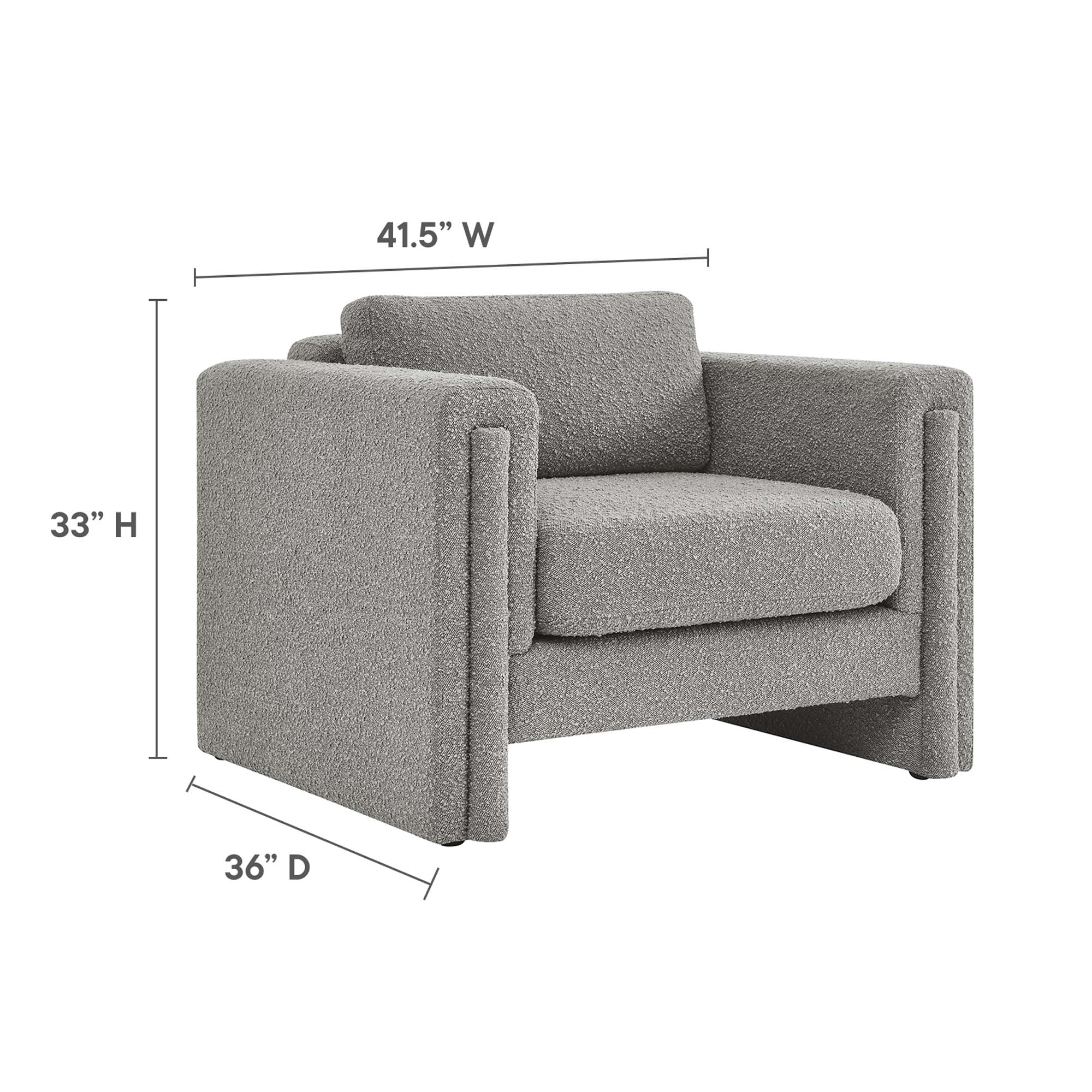 Visible Boucle Fabric Armchair by Modway