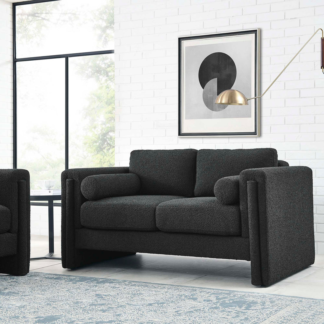Visible Boucle Fabric Loveseat by Modway
