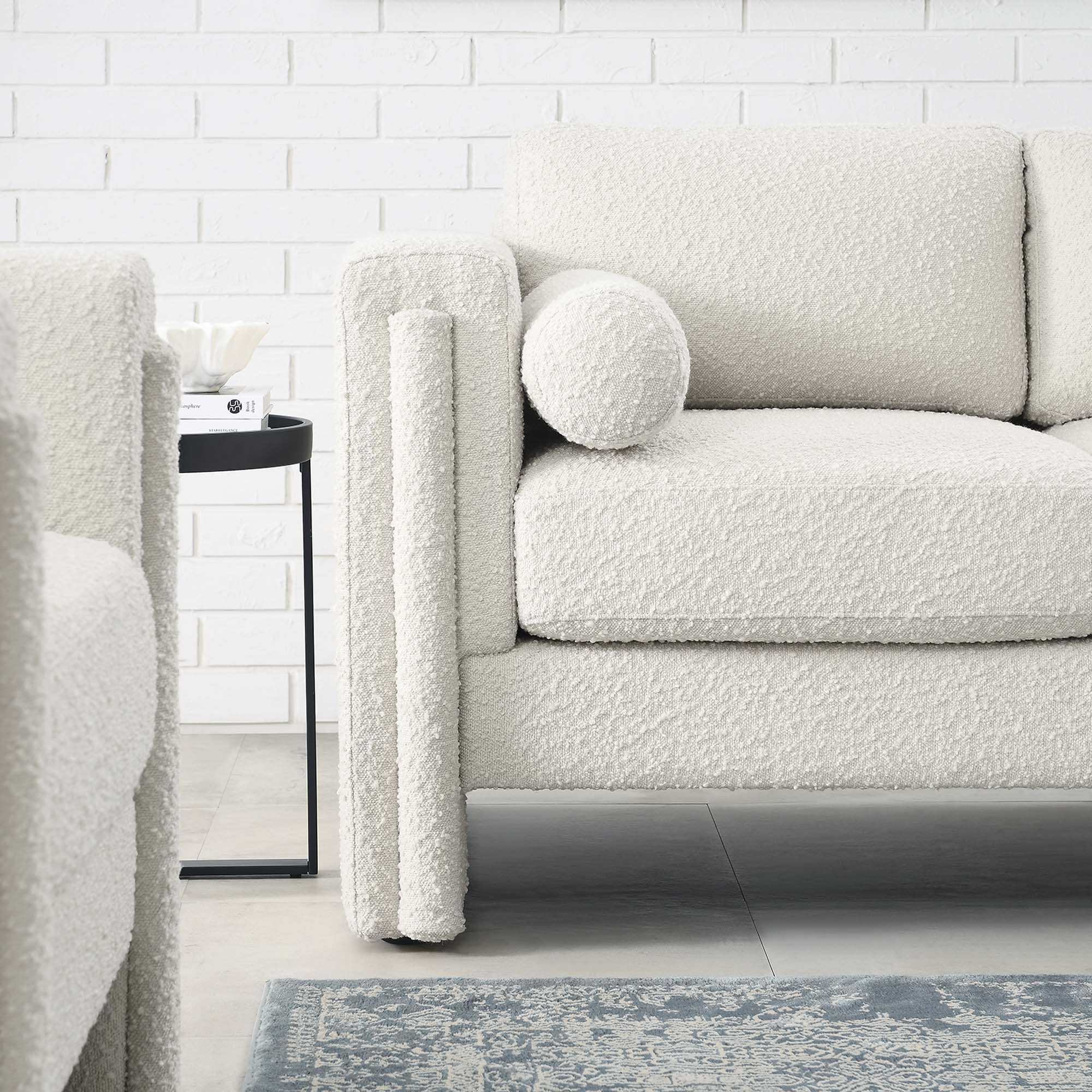 Visible Boucle Fabric Loveseat by Modway