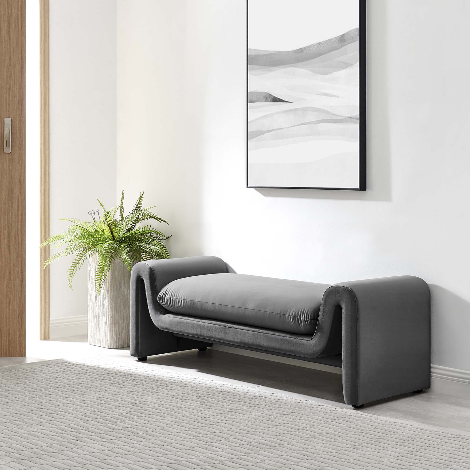 Waverly Performance Velvet Bench by Modway