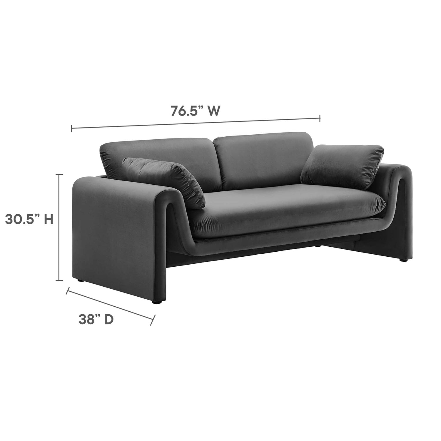 Waverly Performance Velvet Sofa by Modway
