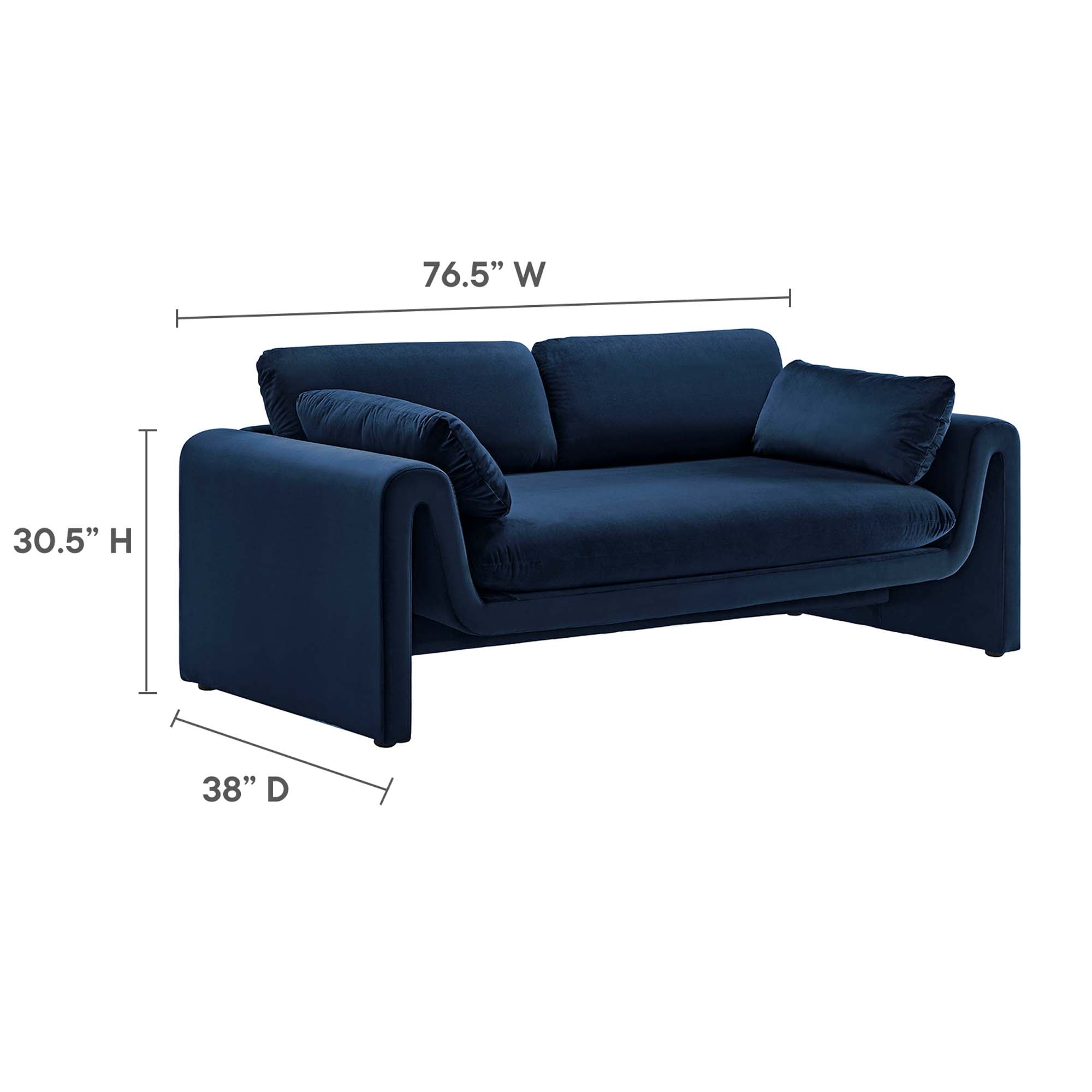 Waverly Performance Velvet Sofa by Modway