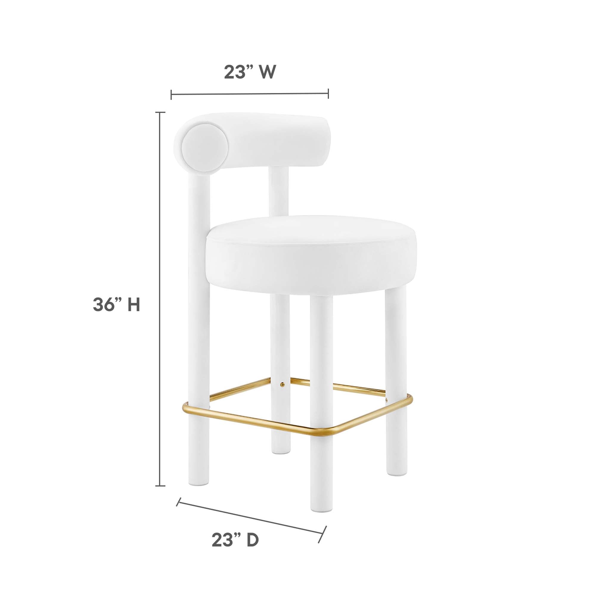 Toulouse Performance Velvet Counter Stool by Modway