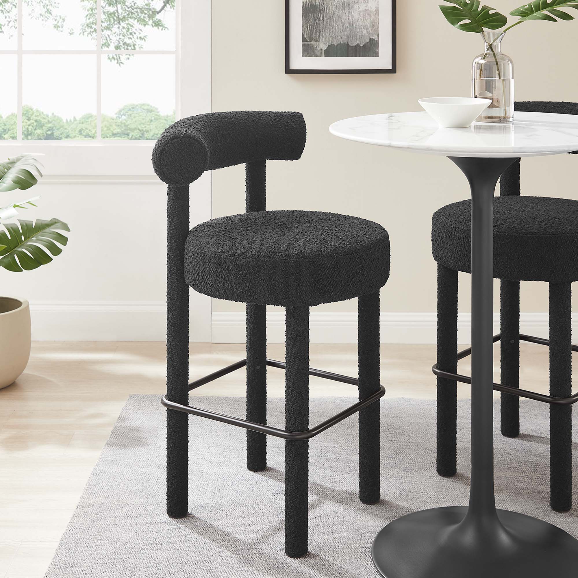Toulouse Boucle Fabric Bar Stool by Modway