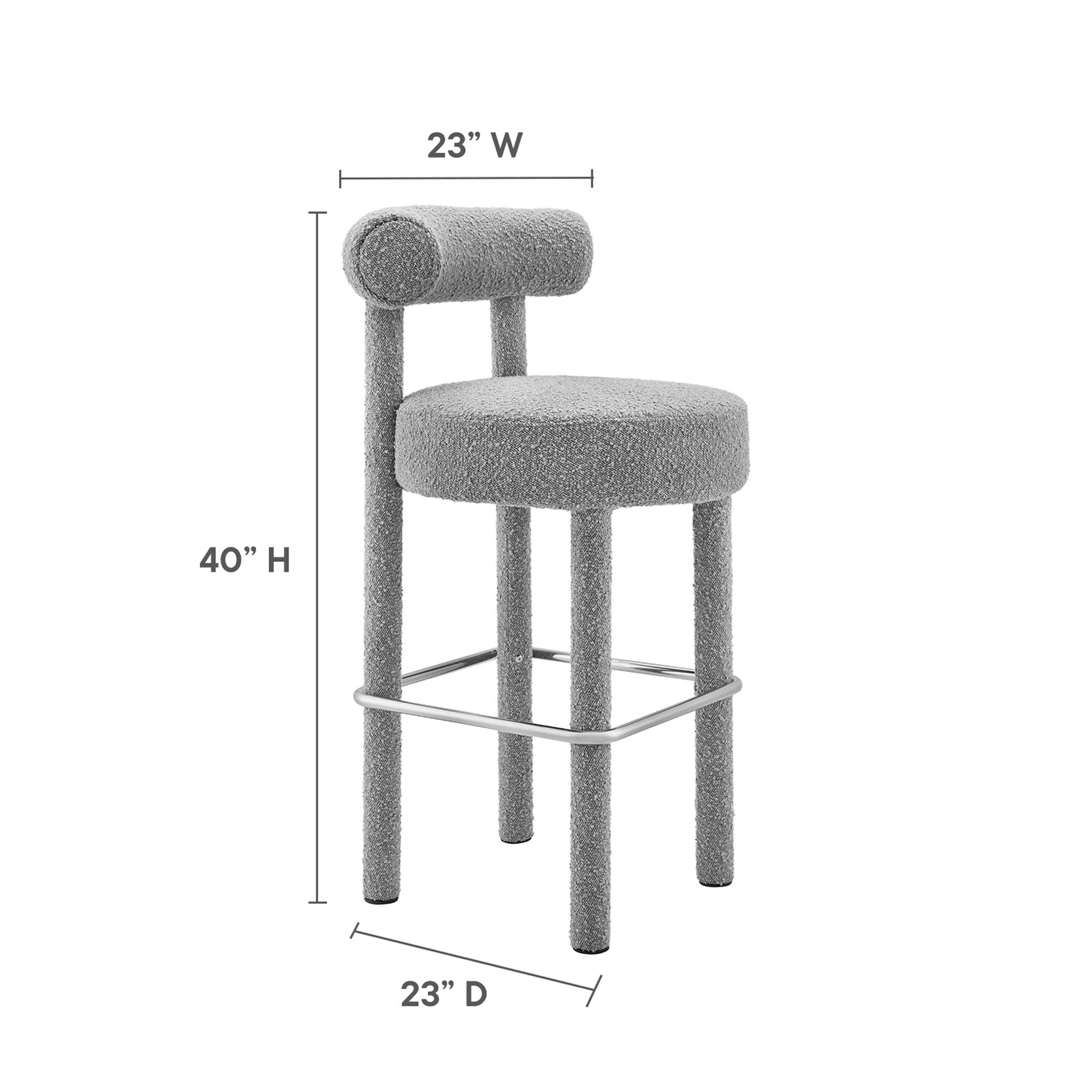 Toulouse Boucle Fabric Bar Stool by Modway