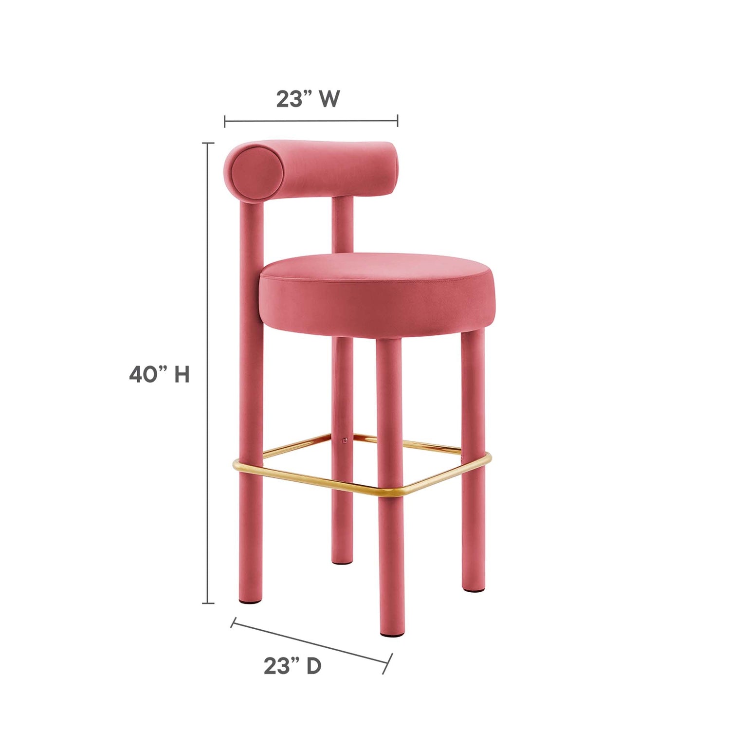 Toulouse Performance Velvet Bar Stool by Modway