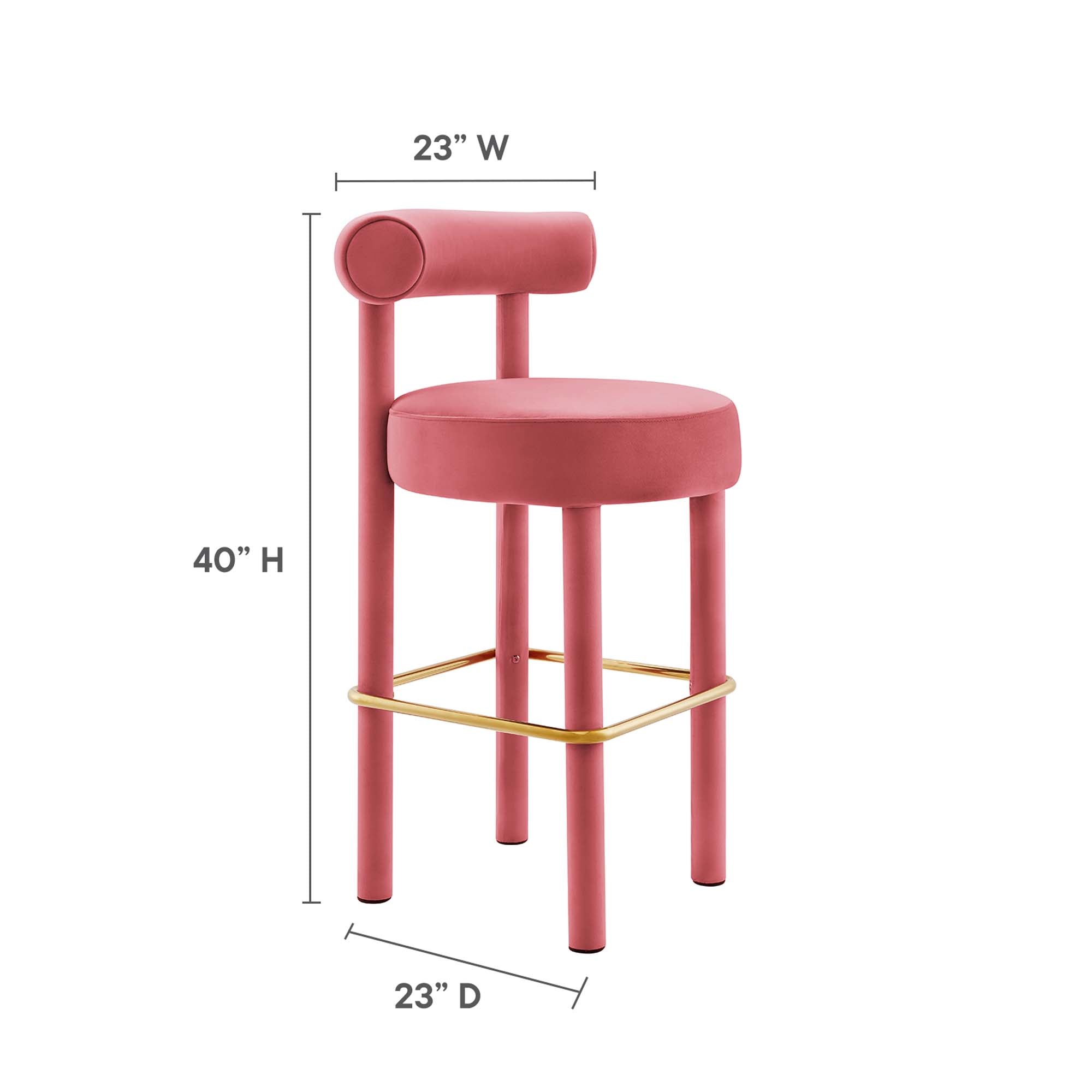 Toulouse Performance Velvet Bar Stool by Modway