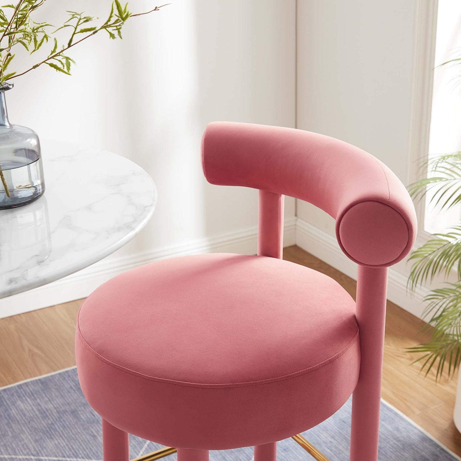 Toulouse Performance Velvet Bar Stool by Modway