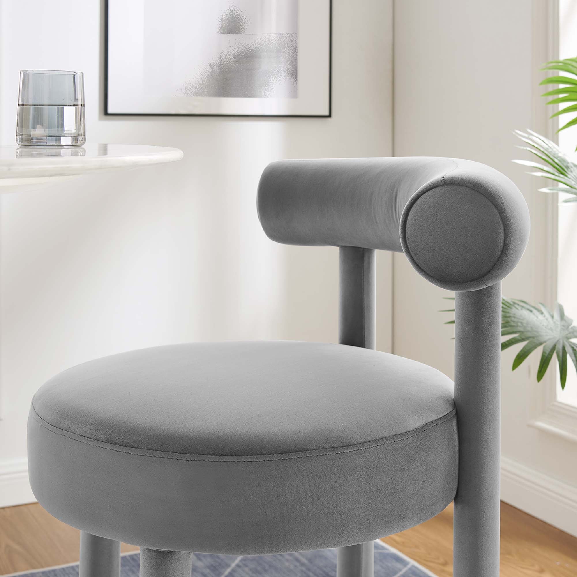 Toulouse Performance Velvet Bar Stool by Modway