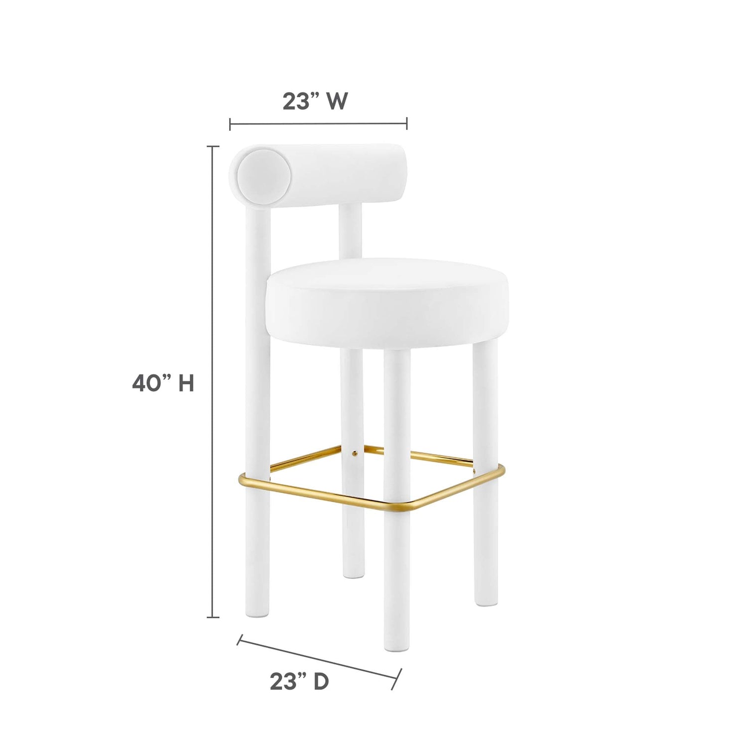 Toulouse Performance Velvet Bar Stool by Modway