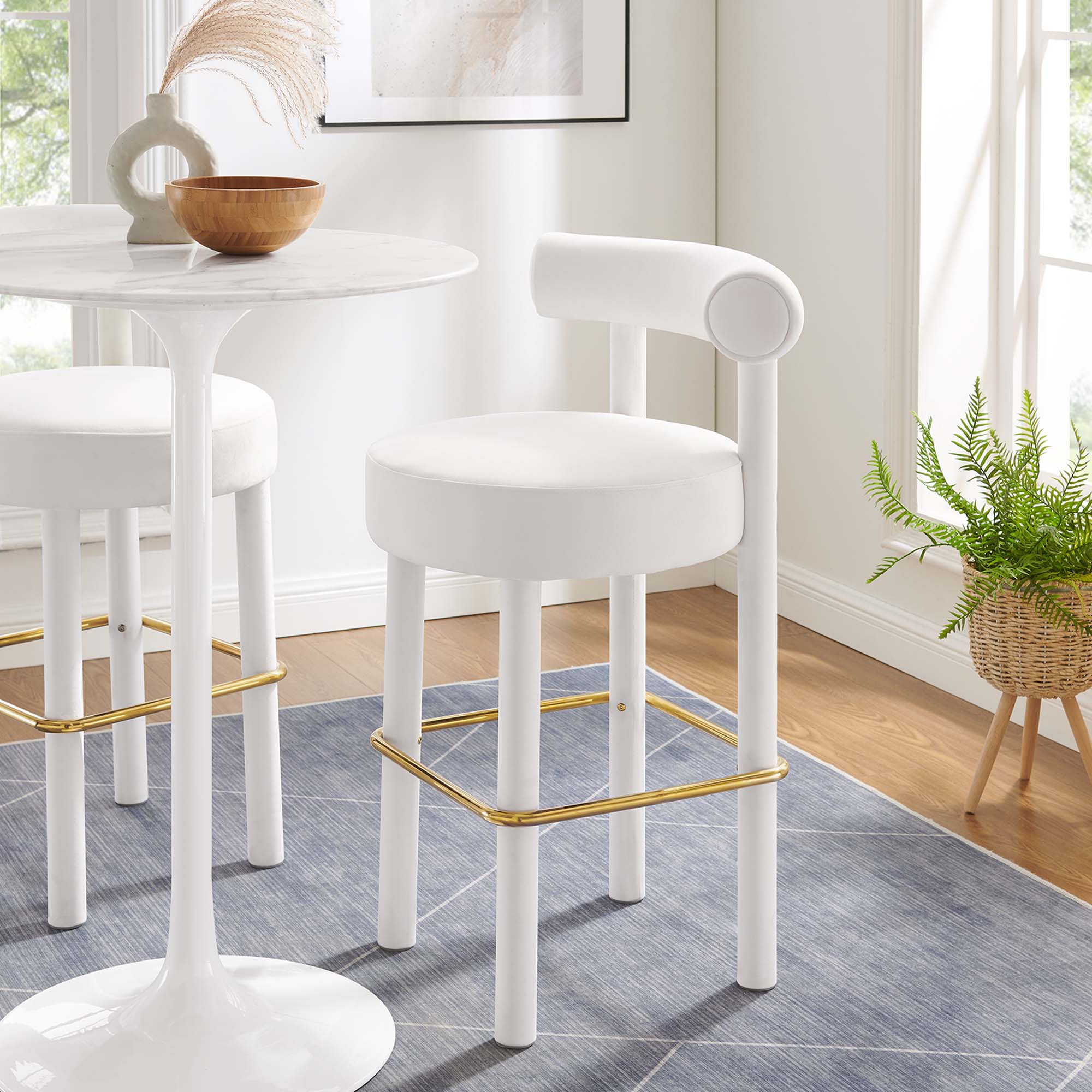Toulouse Performance Velvet Bar Stool by Modway