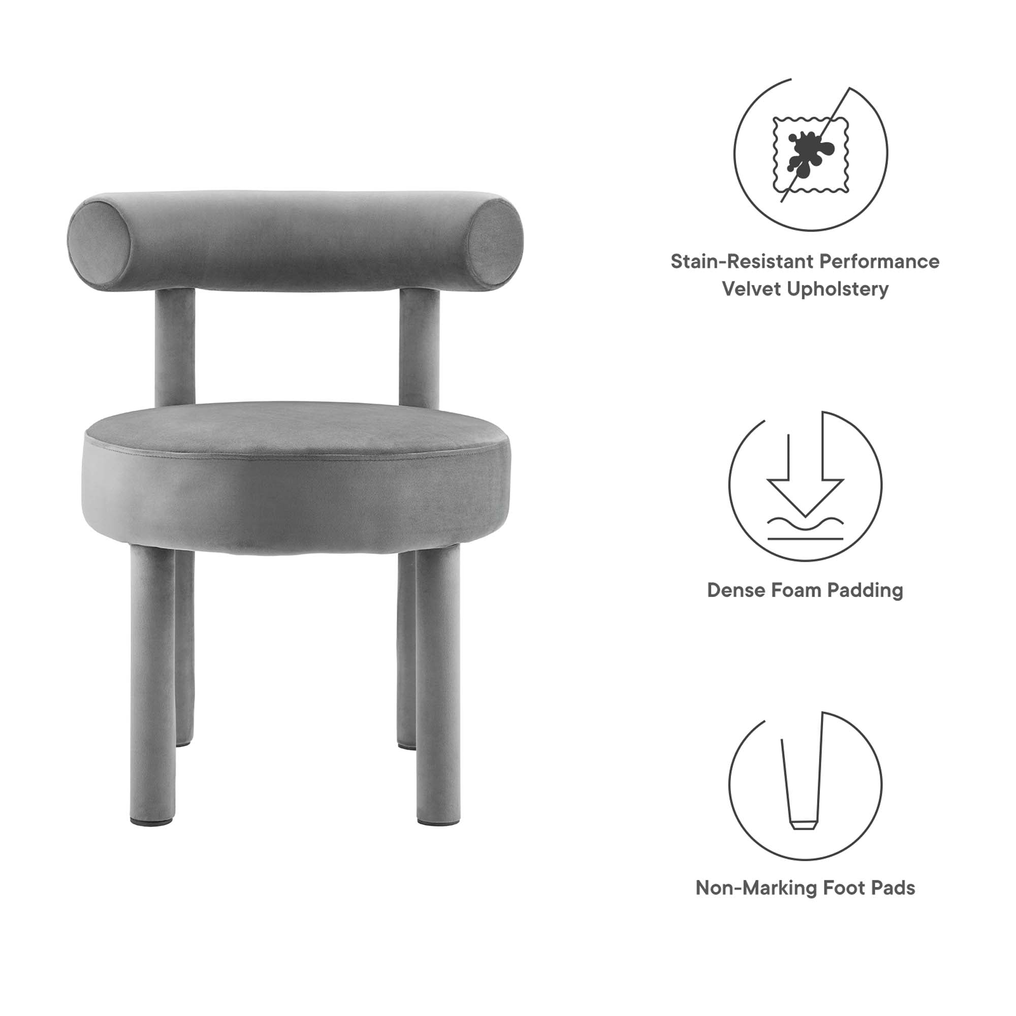 Toulouse Performance Velvet Dining Chair by Modway