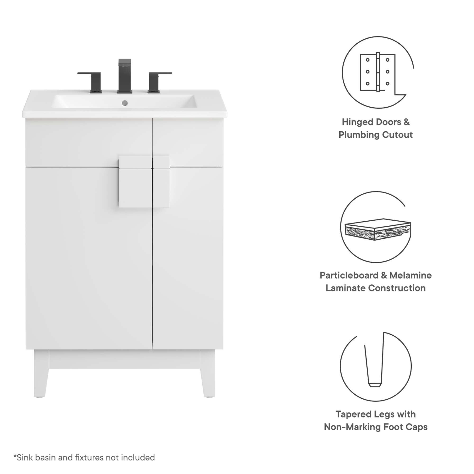 Miles Bathroom Cabinet Basin Not Included by Modway