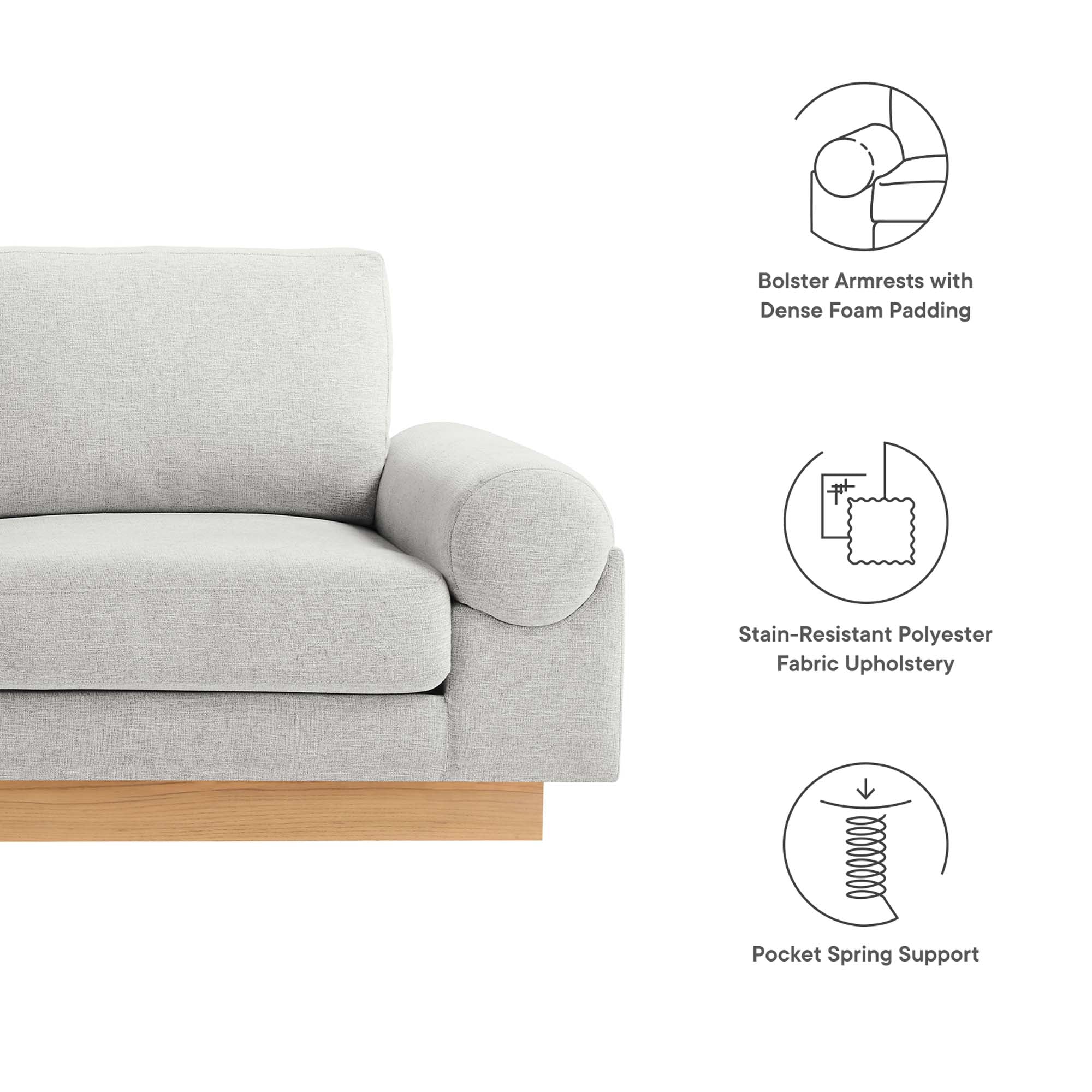 Oasis Upholstered Fabric Sofa by Modway