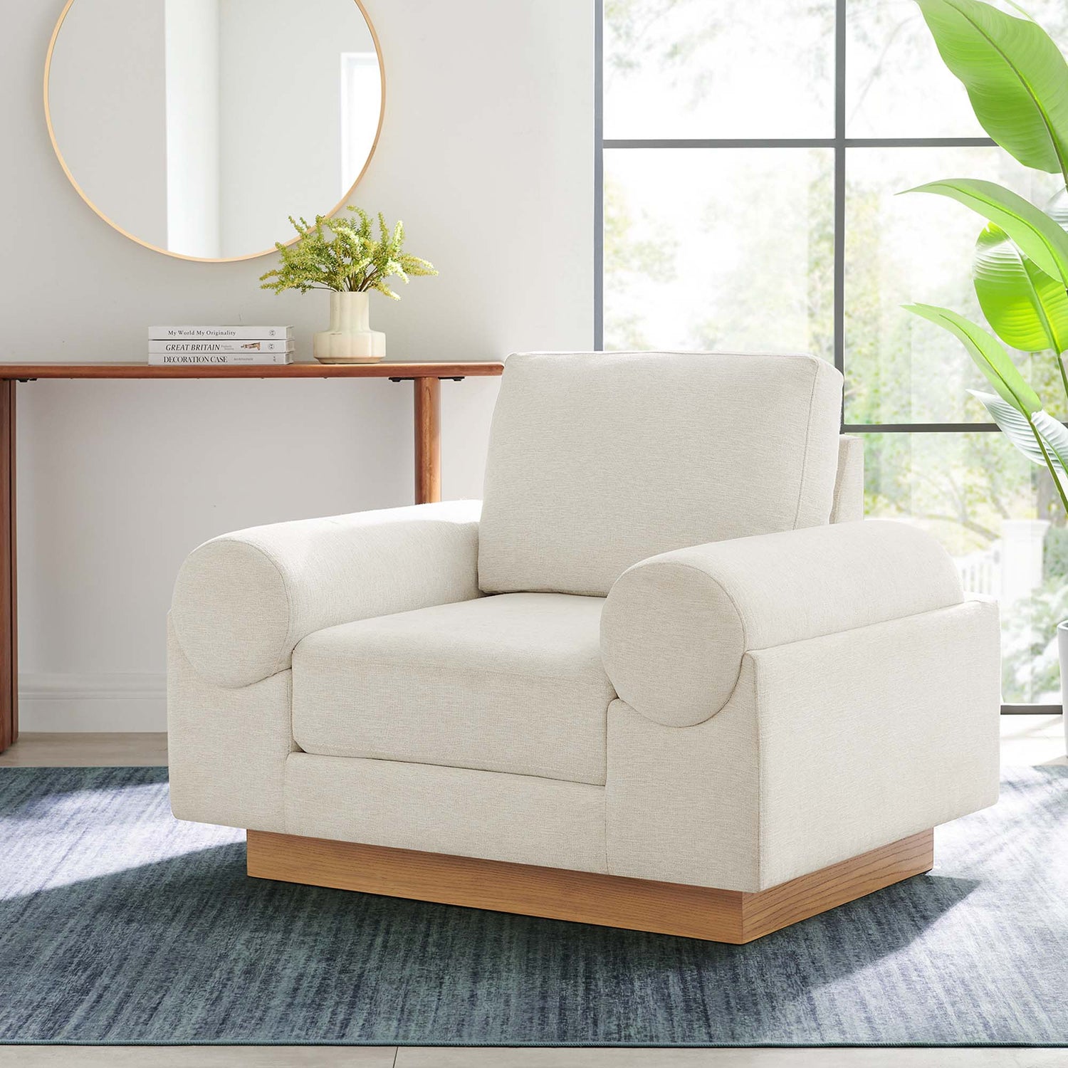 Oasis Upholstered Fabric Armchair by Modway