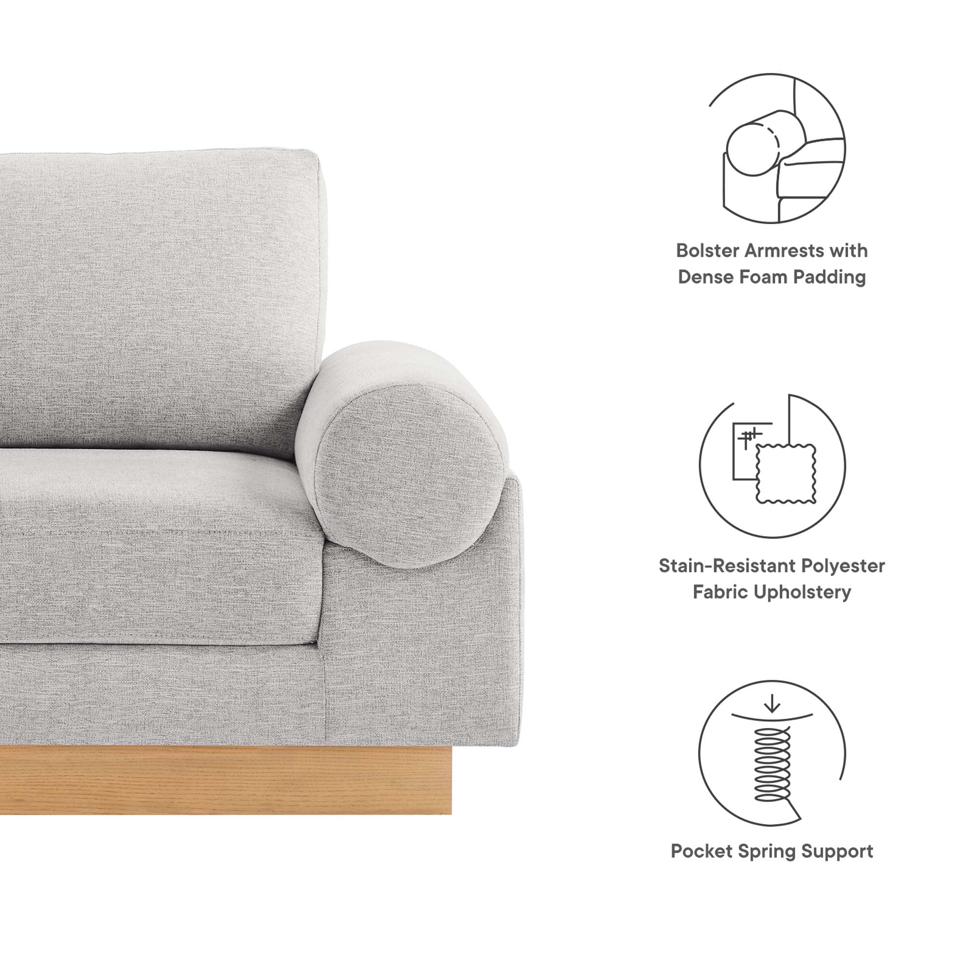 Oasis Upholstered Fabric Armchair by Modway