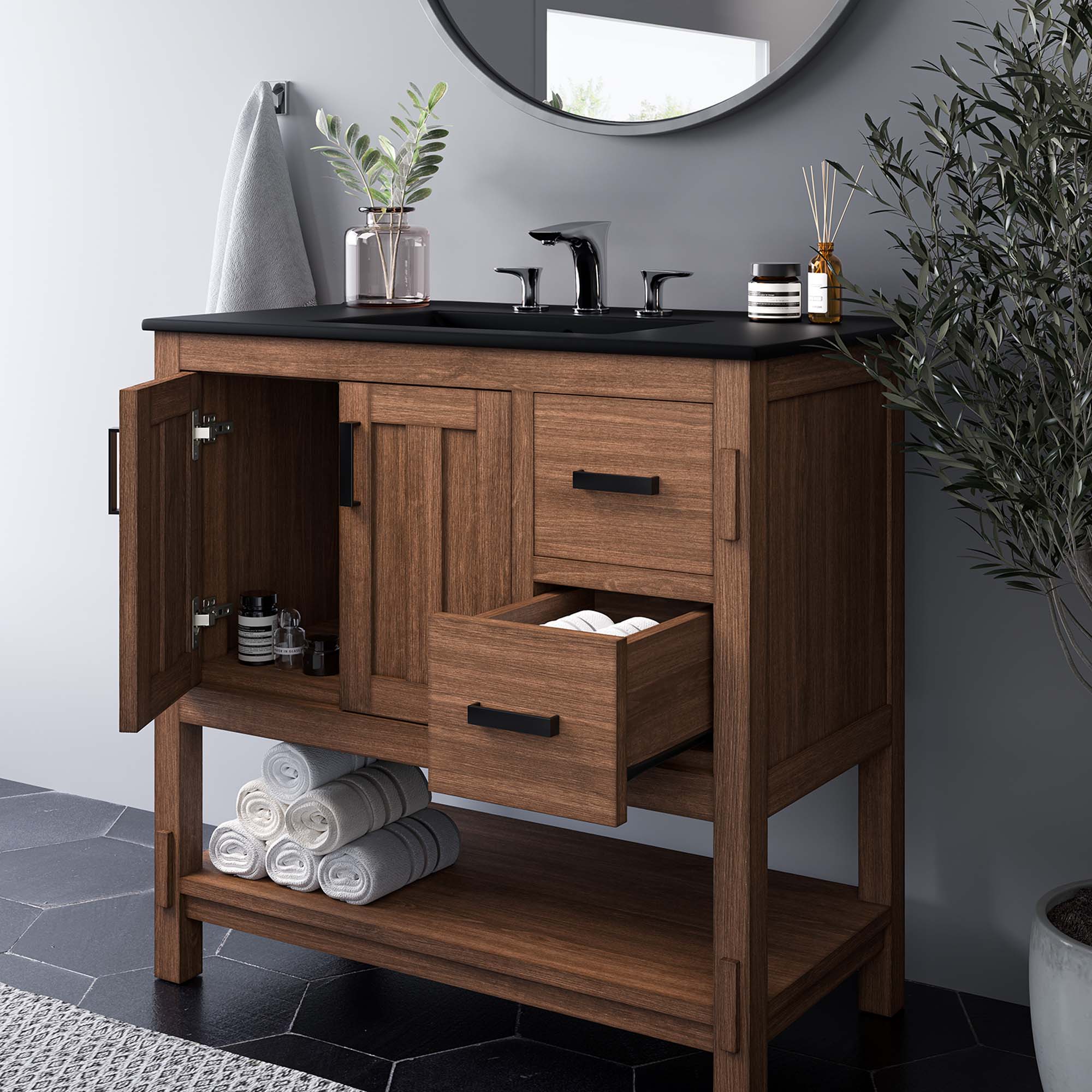 Ashlyn Bathroom Cabinet Basin Not Included by Modway