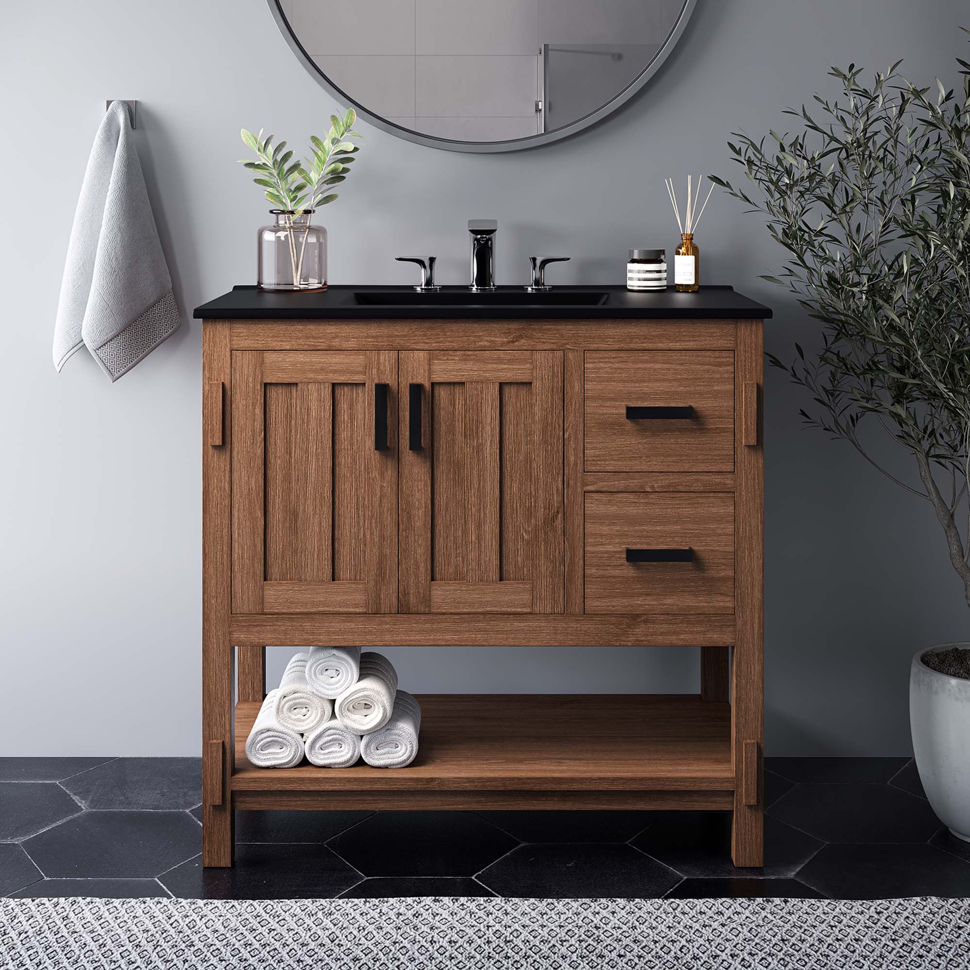 Ashlyn Bathroom Cabinet Basin Not Included by Modway