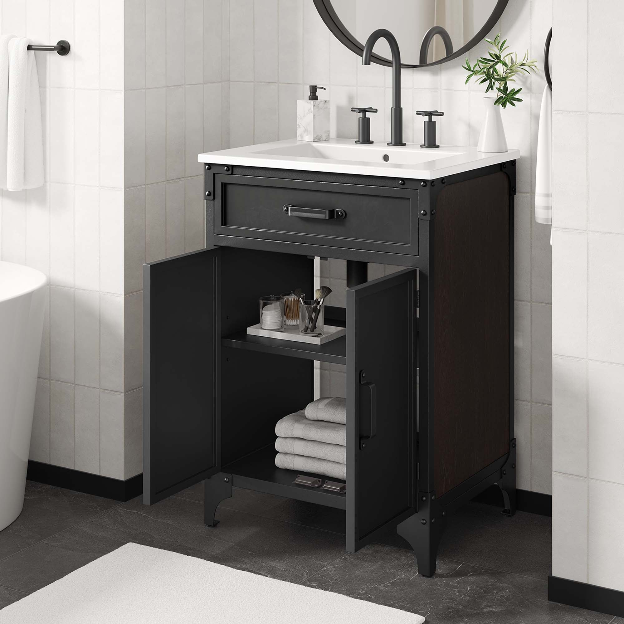 Steamforge Bathroom Vanity Basin Included by Modway