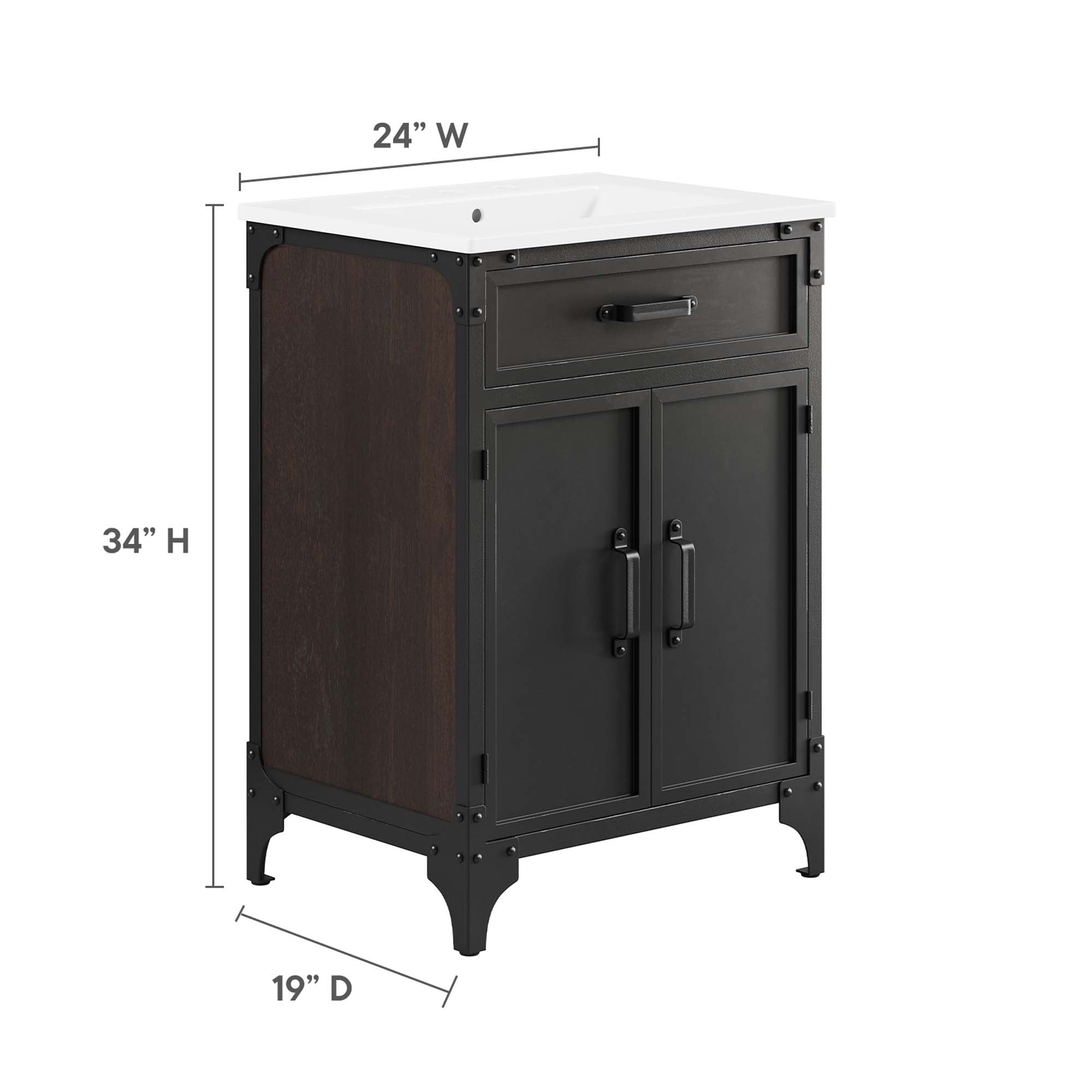 Steamforge Bathroom Vanity Basin Included by Modway