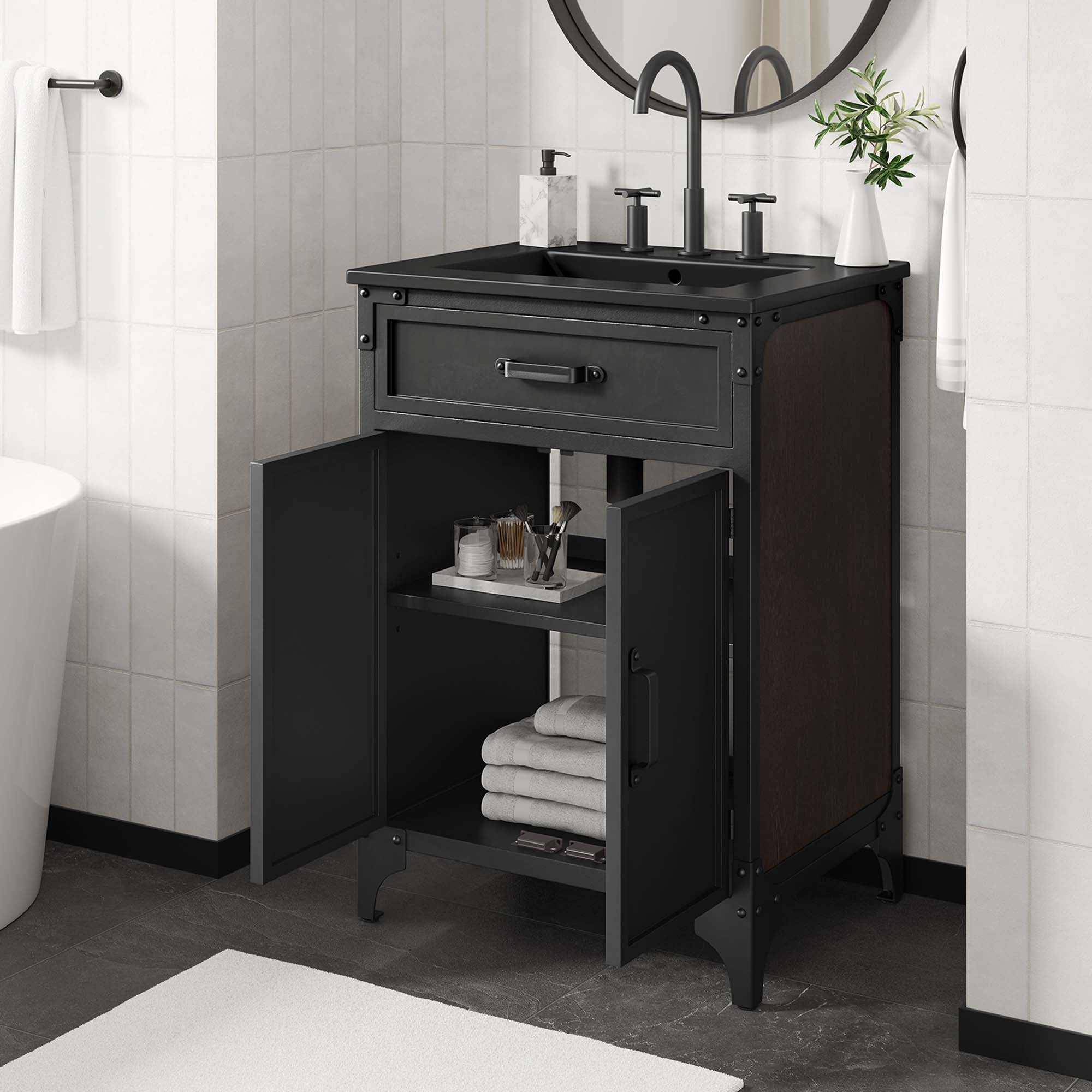 Steamforge Bathroom Vanity Basin Included by Modway