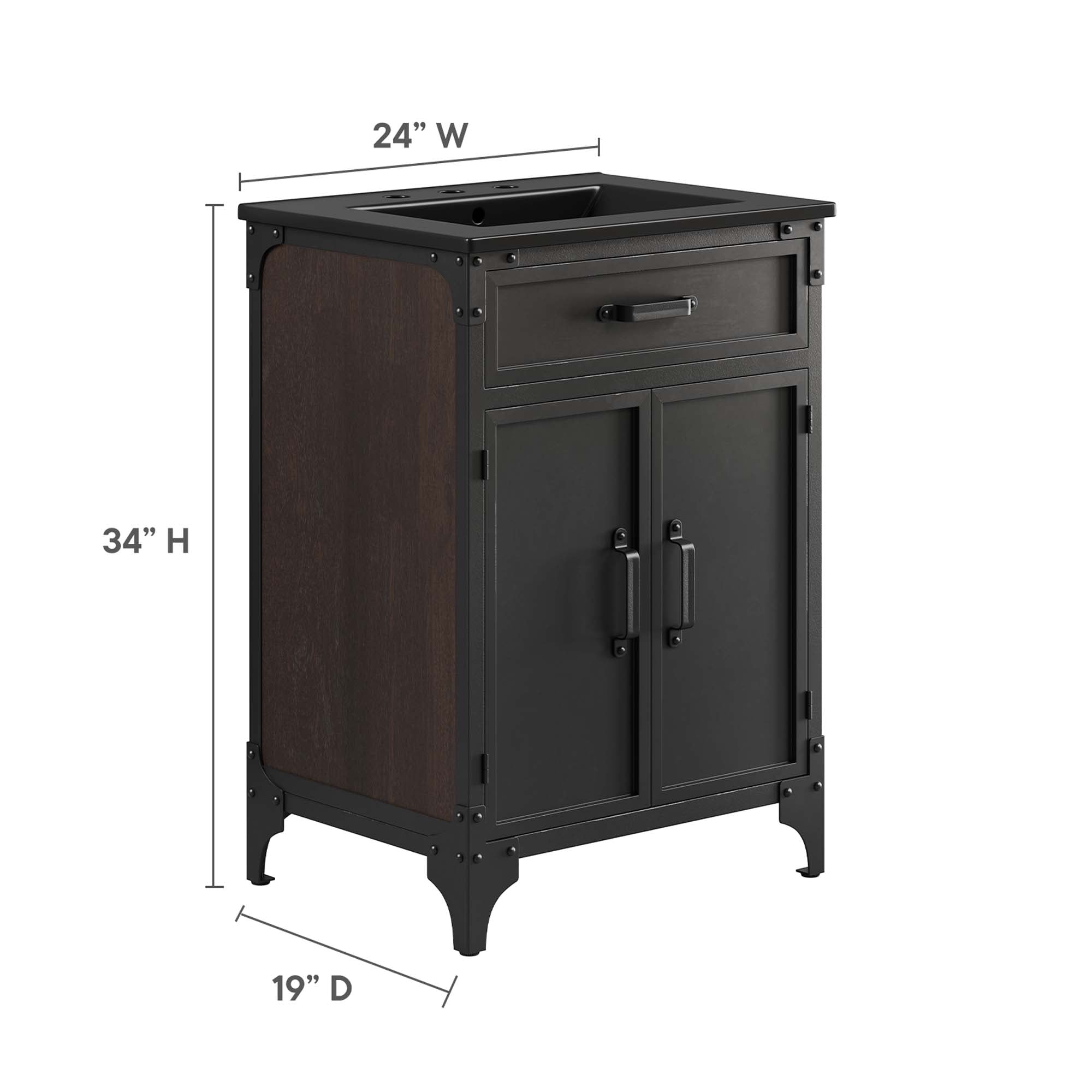 Steamforge Bathroom Vanity Basin Included by Modway
