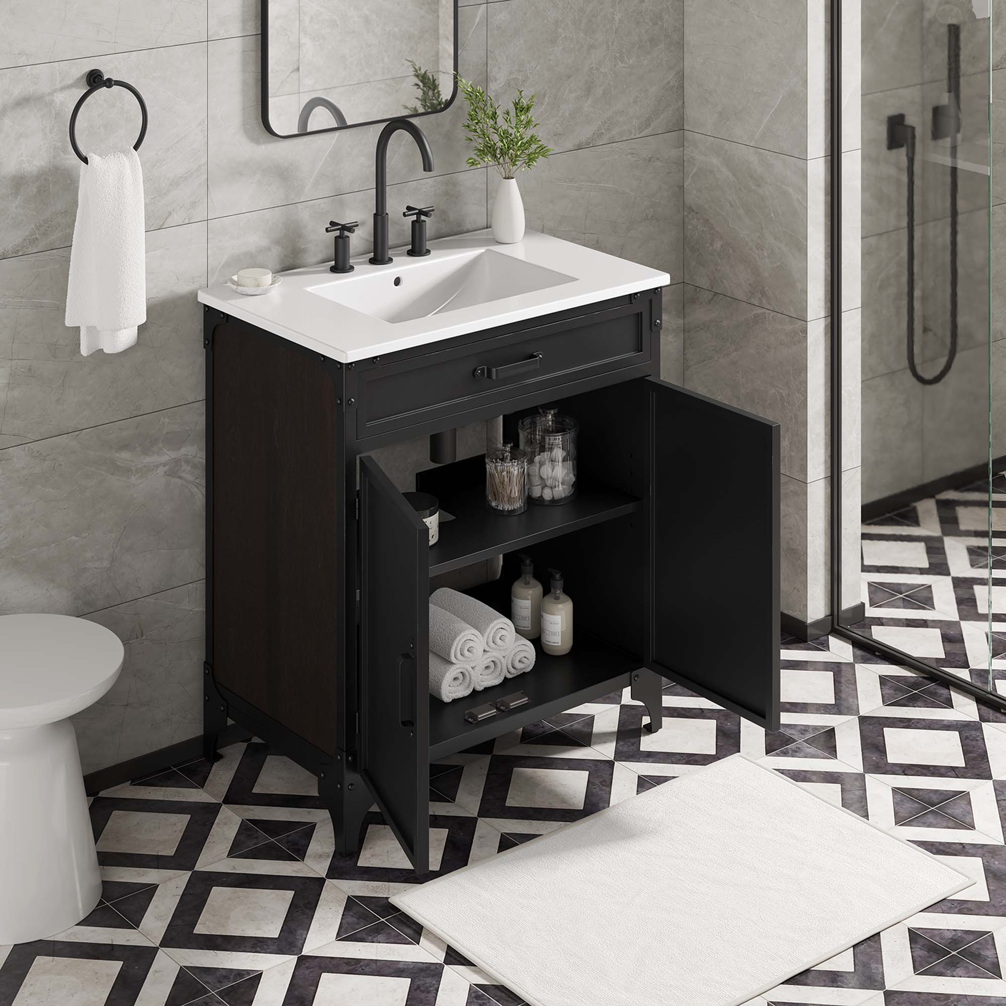 Steamforge Bathroom Vanity Basin Included by Modway