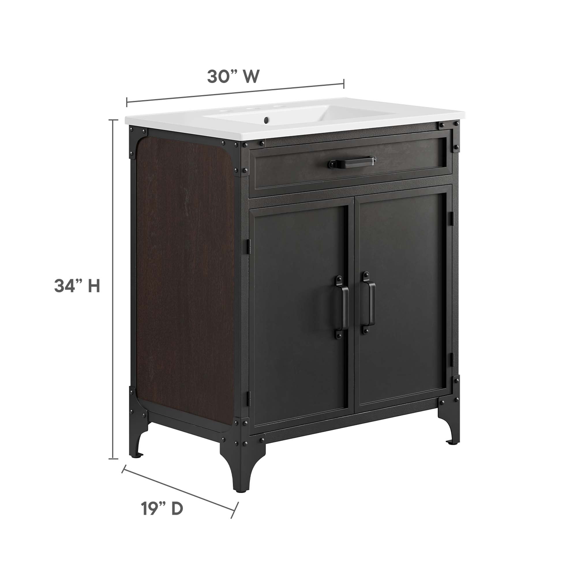 Steamforge Bathroom Vanity Basin Included by Modway