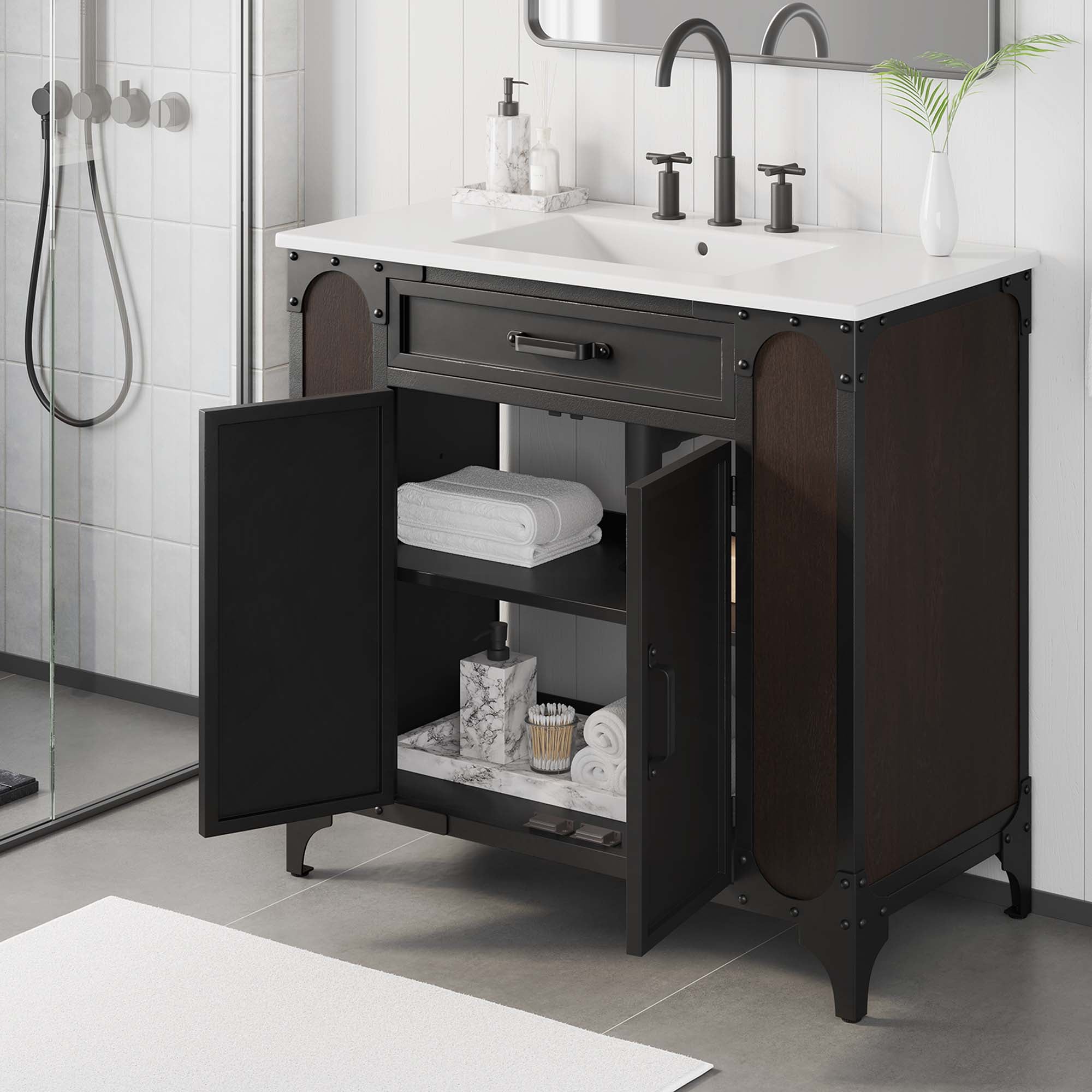 Steamforge Bathroom Vanity Basin Included by Modway