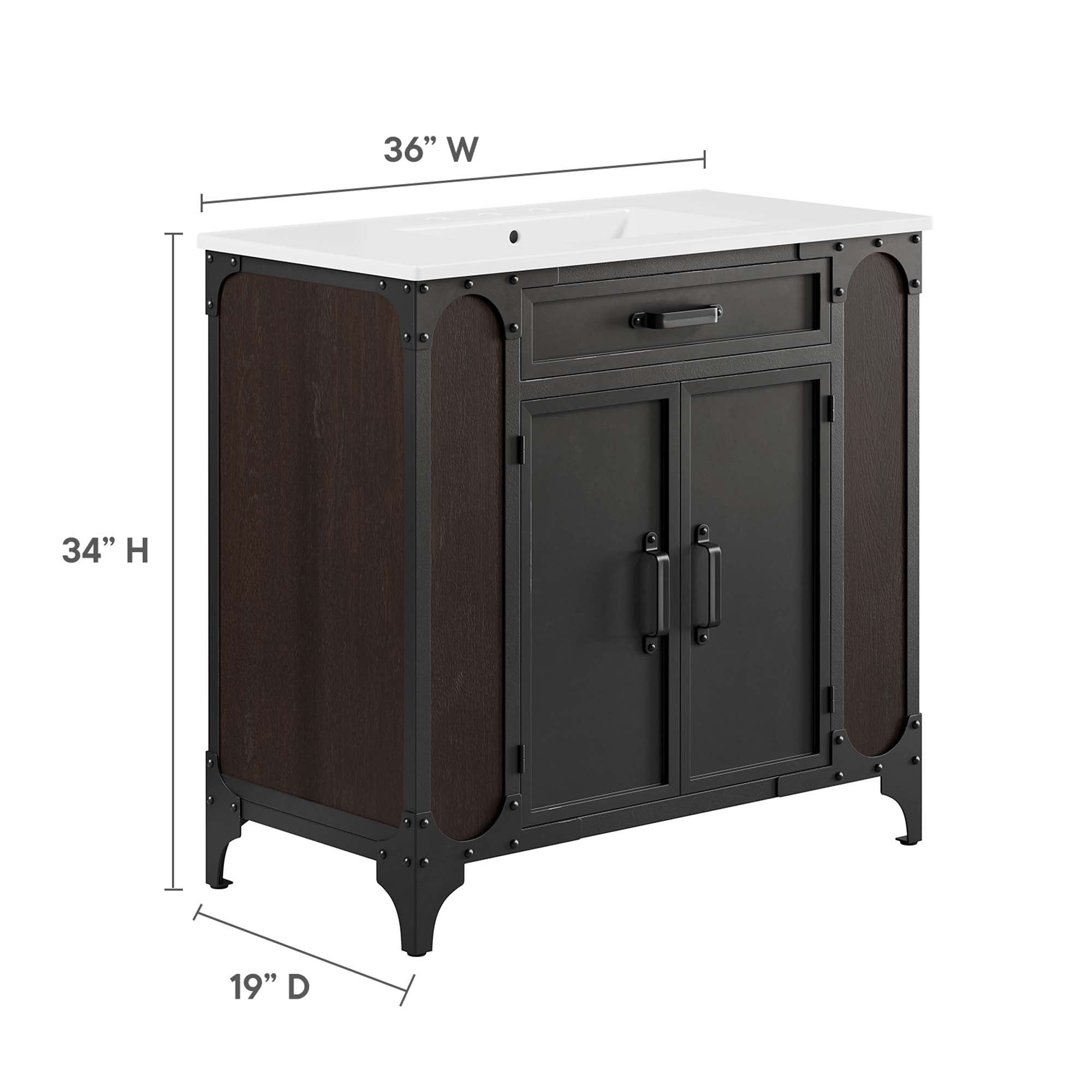 Steamforge Bathroom Vanity Basin Included by Modway