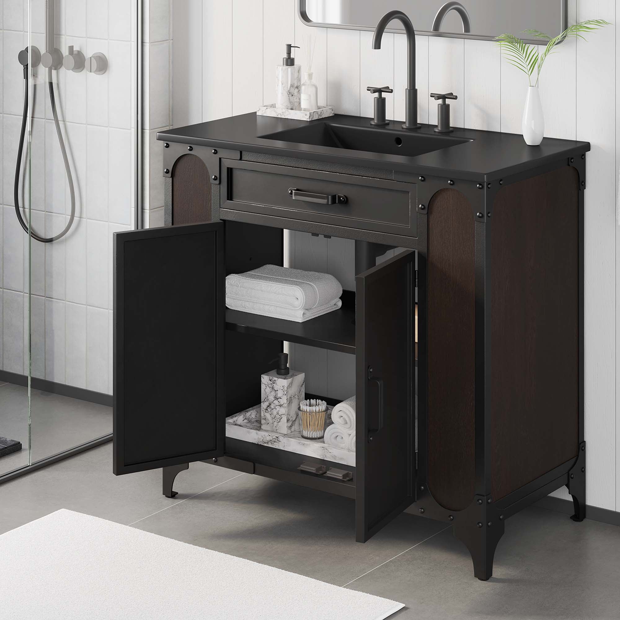 Steamforge Bathroom Vanity Basin Included by Modway