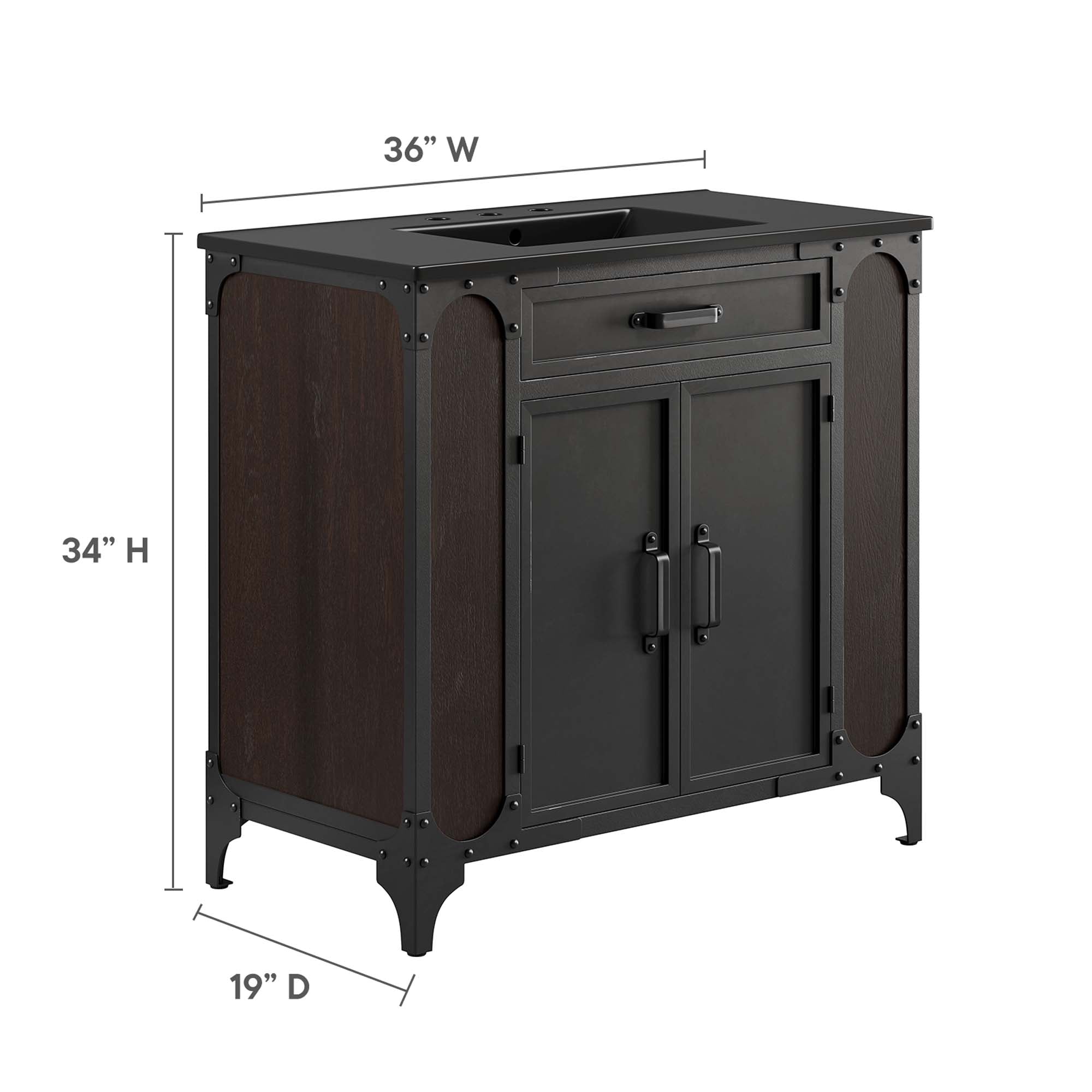 Steamforge Bathroom Vanity Basin Included by Modway
