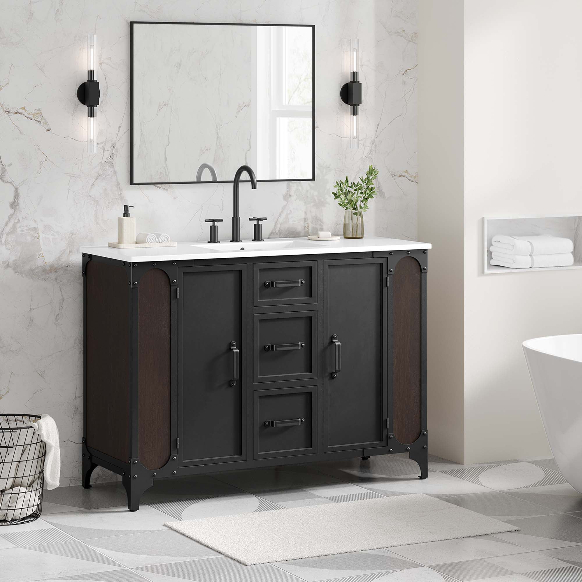 Steamforge Bathroom Cabinet Basin Not Included by Modway