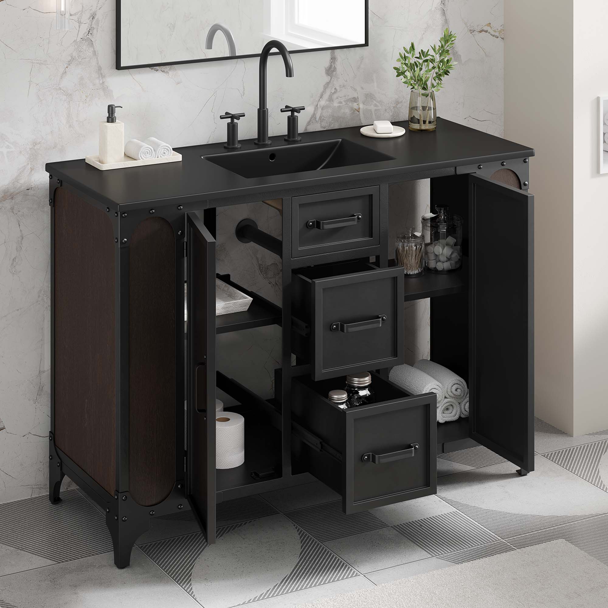 Steamforge Bathroom Cabinet Basin Not Included by Modway
