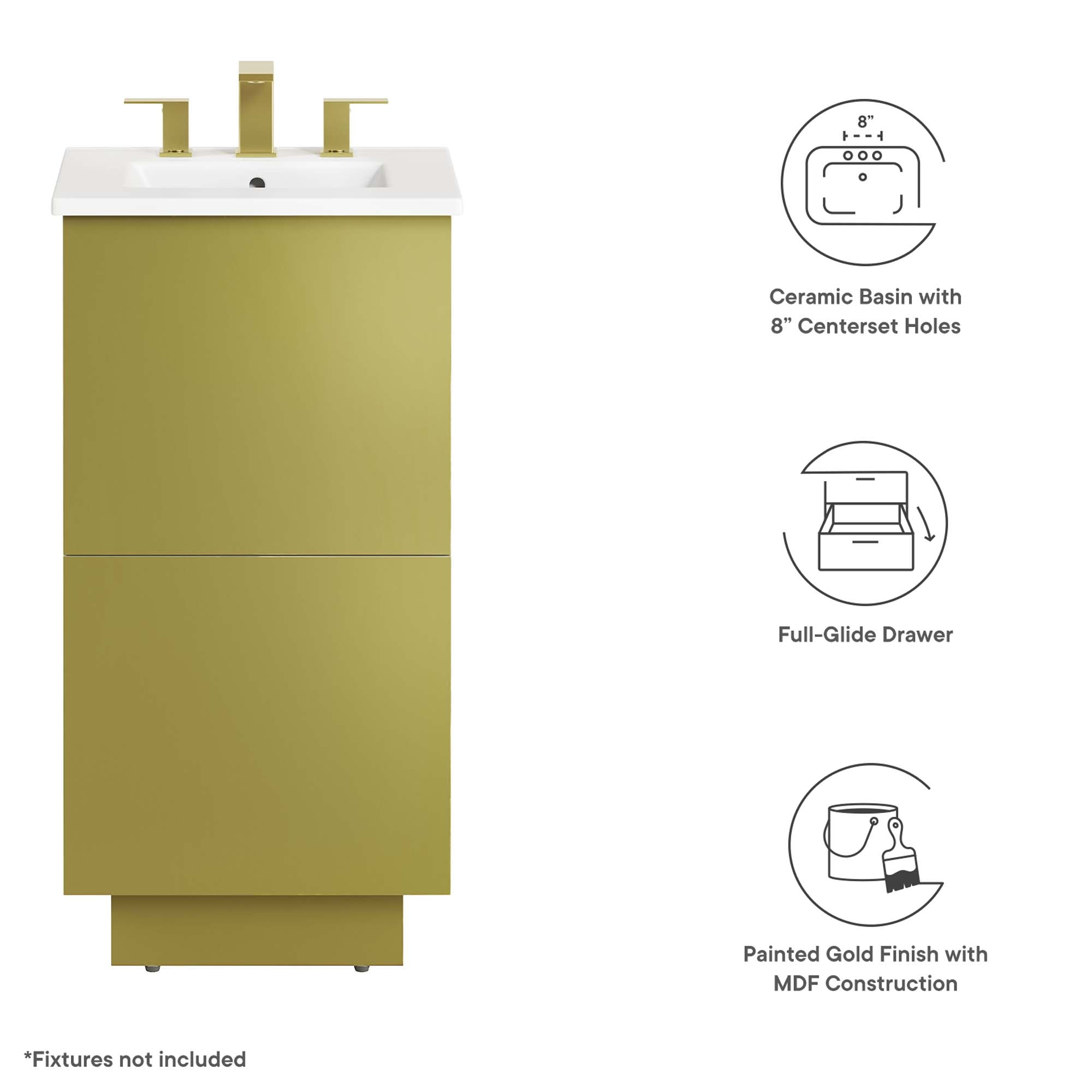 Quantum Bathroom Vanity Basin Included by Modway