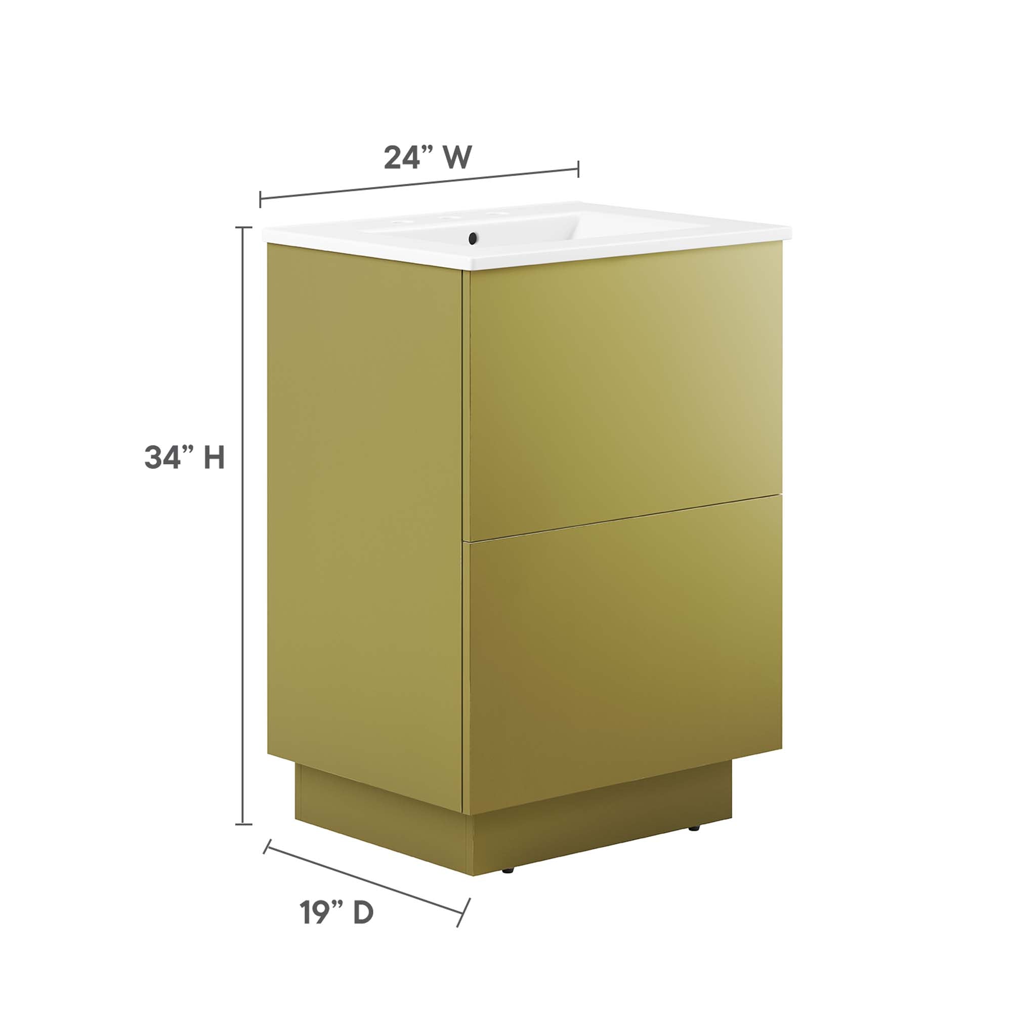 Quantum Bathroom Vanity Basin Included by Modway