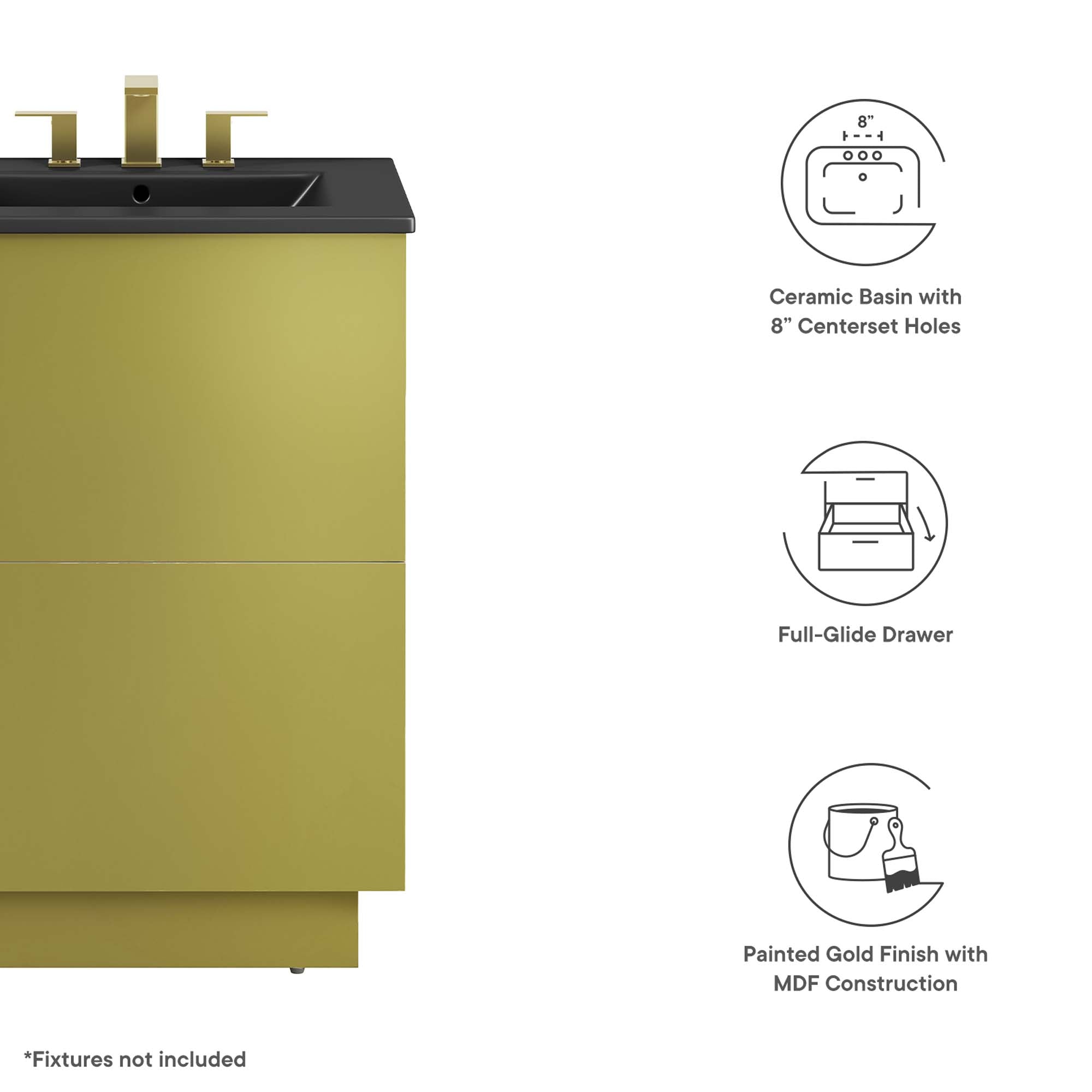 Quantum Bathroom Vanity Basin Included by Modway