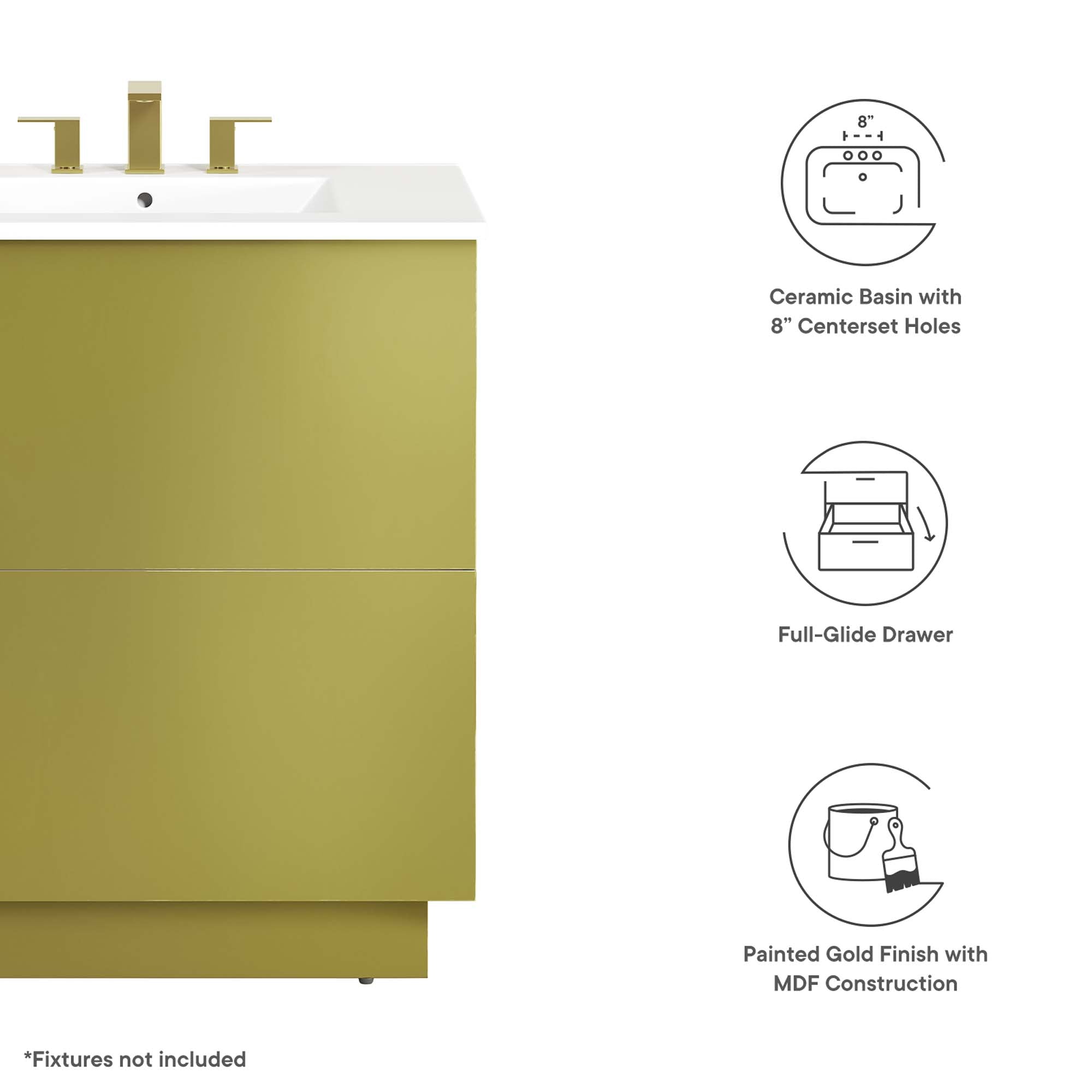 Quantum Bathroom Vanity Basin Included by Modway