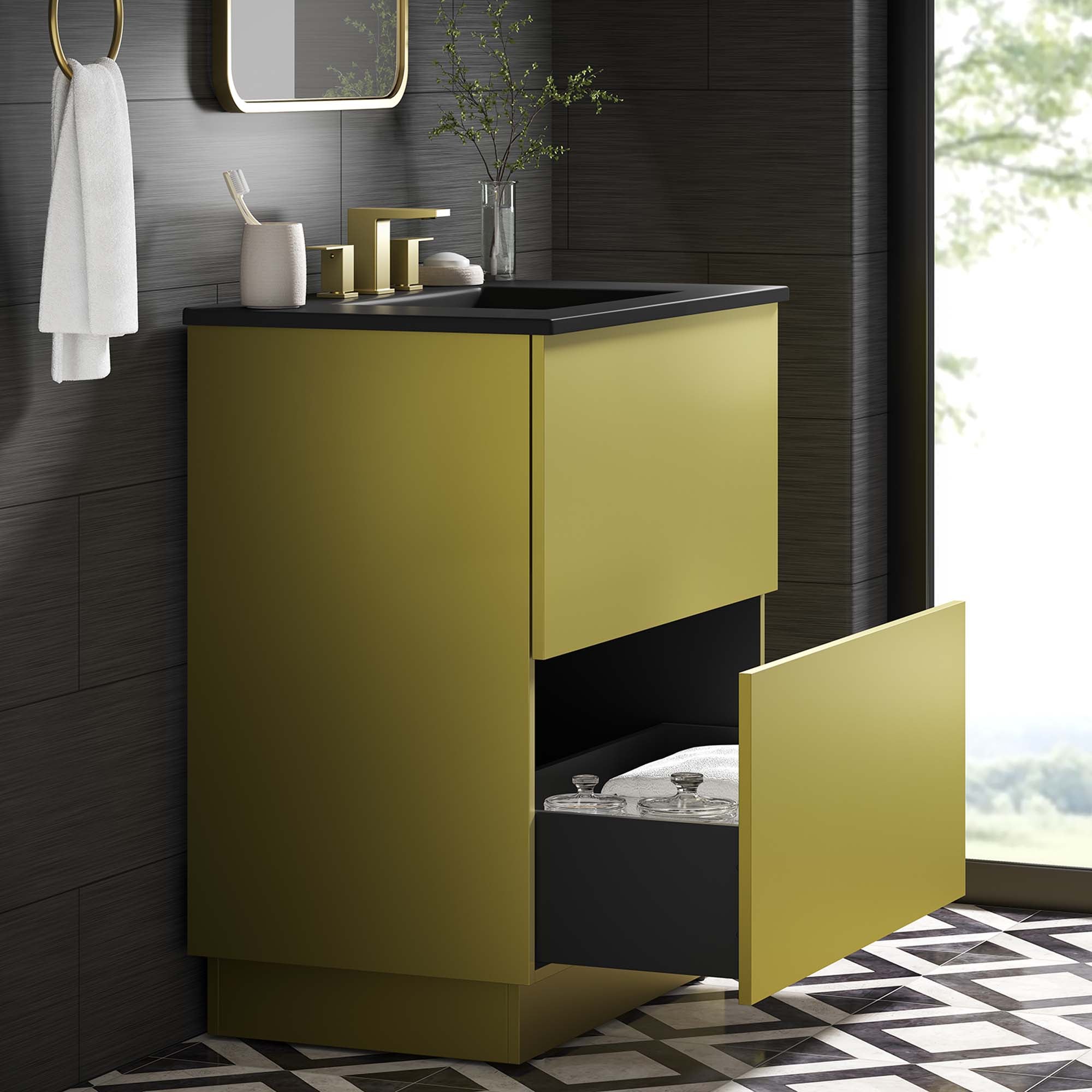 Quantum Bathroom Vanity Basin Included by Modway