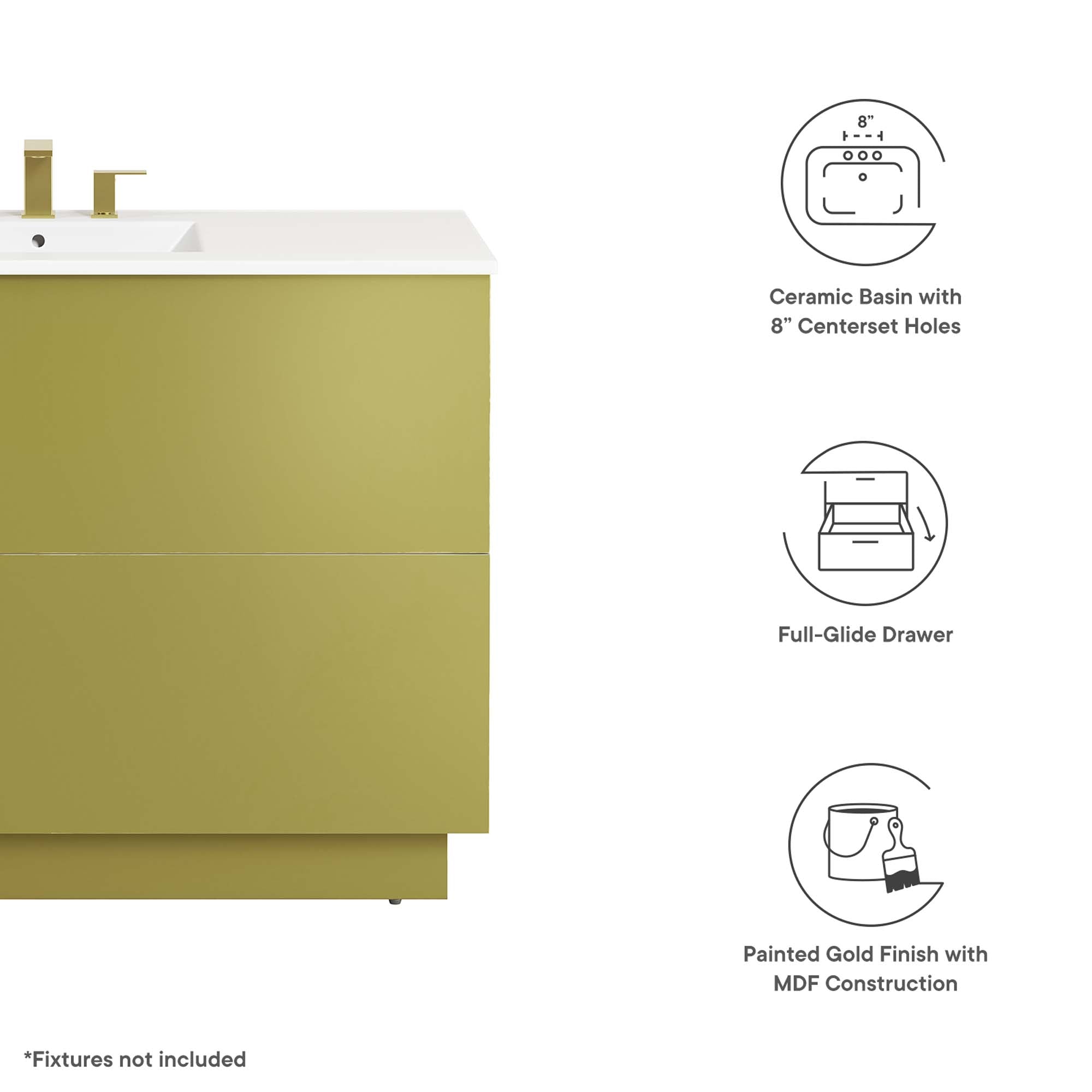 Quantum Bathroom Vanity Basin Included by Modway