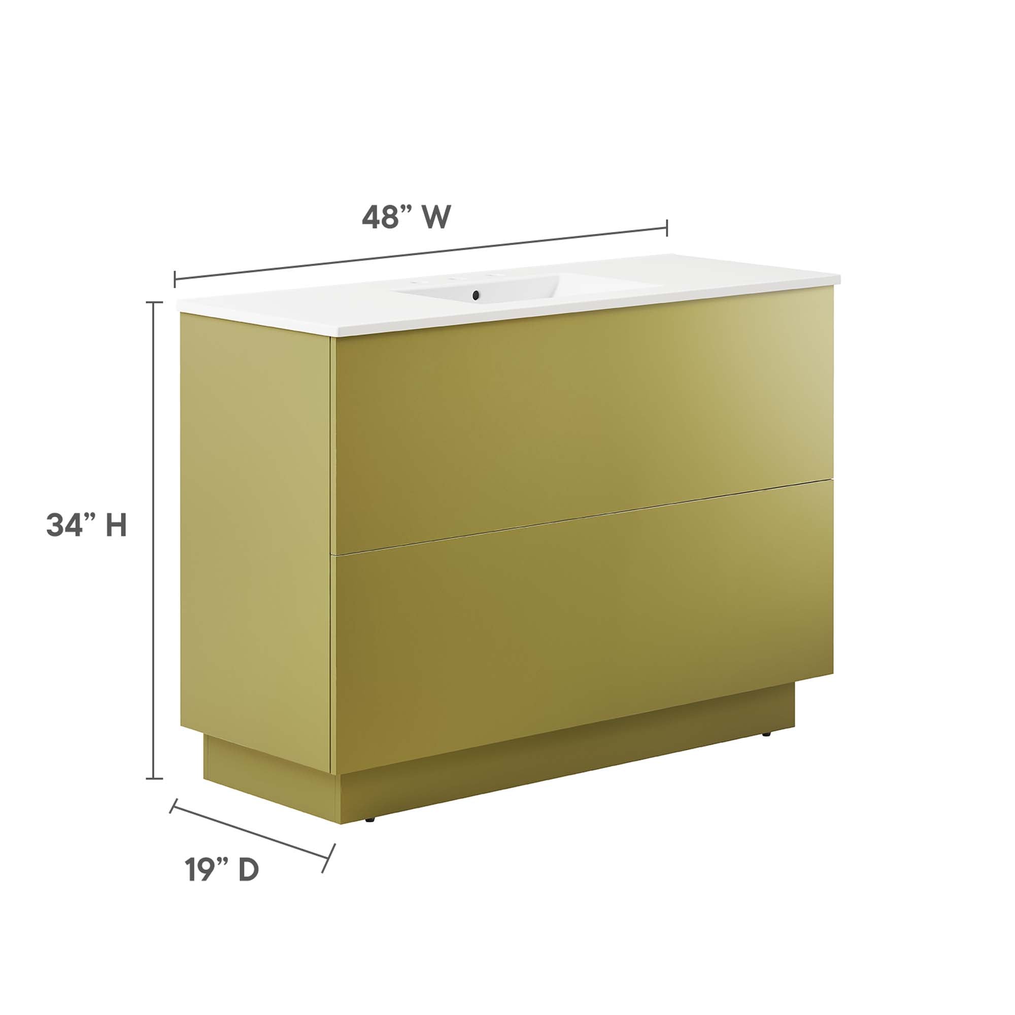 Quantum Bathroom Vanity Basin Included by Modway