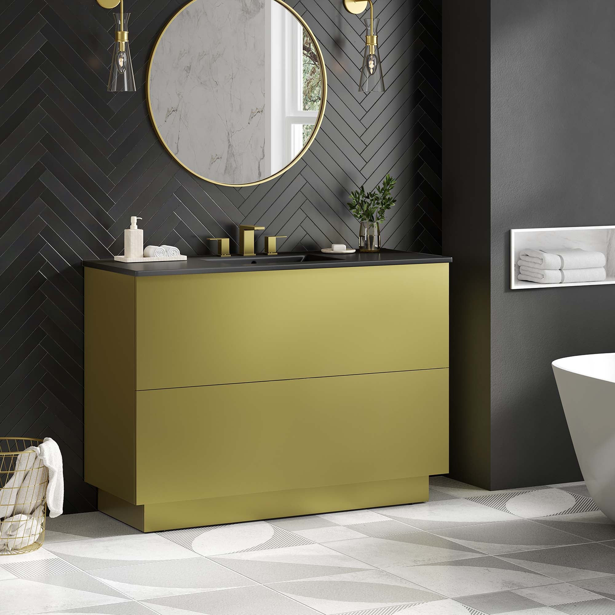 Quantum Bathroom Vanity Basin Included by Modway