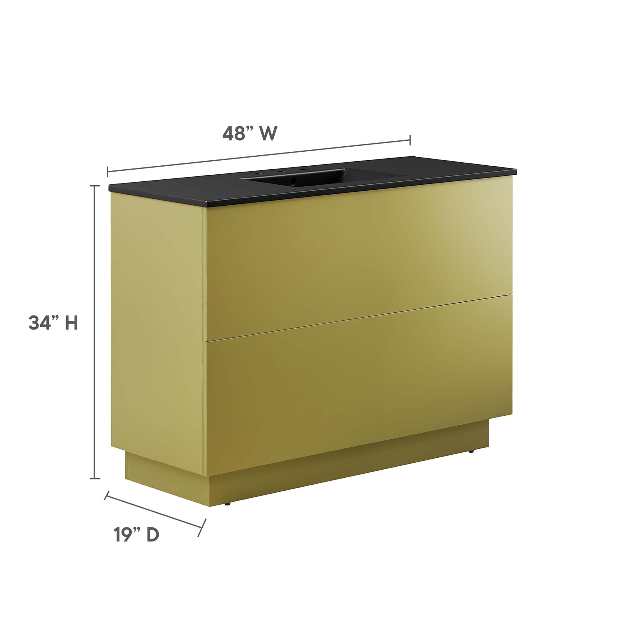 Quantum Bathroom Vanity Basin Included by Modway