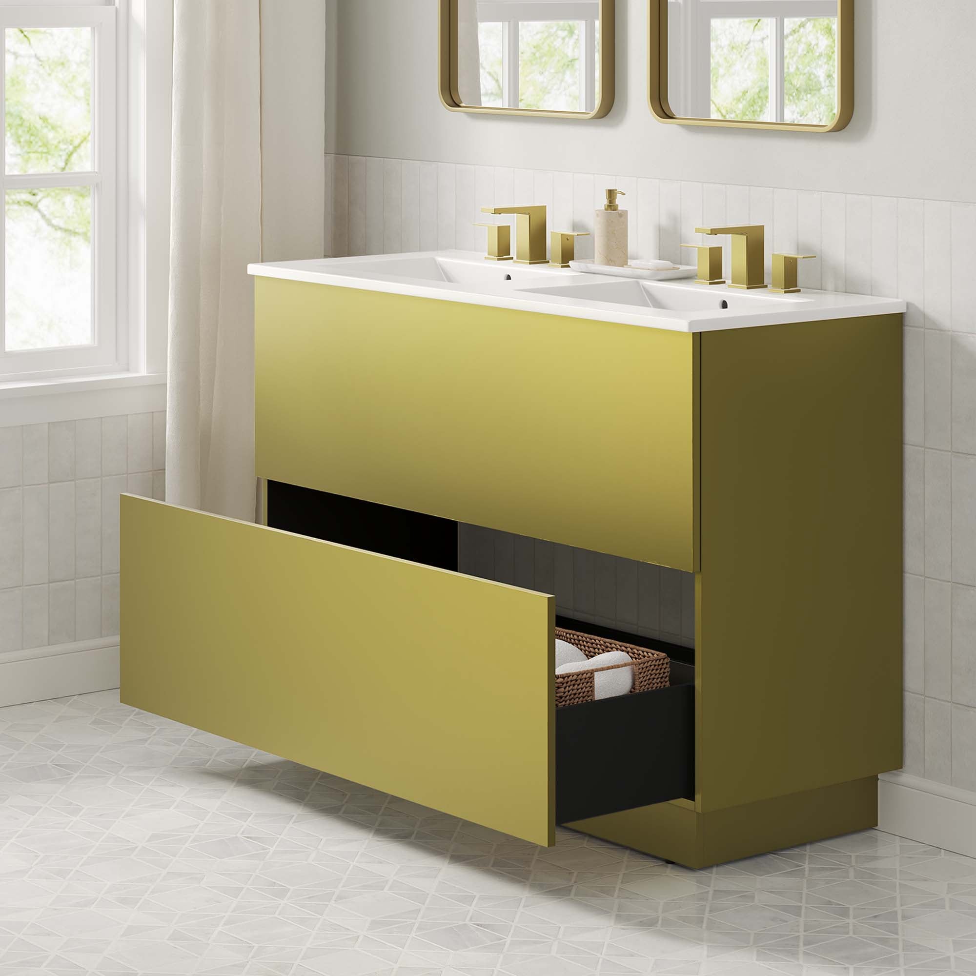 Quantum Bathroom Vanity Basin Included by Modway
