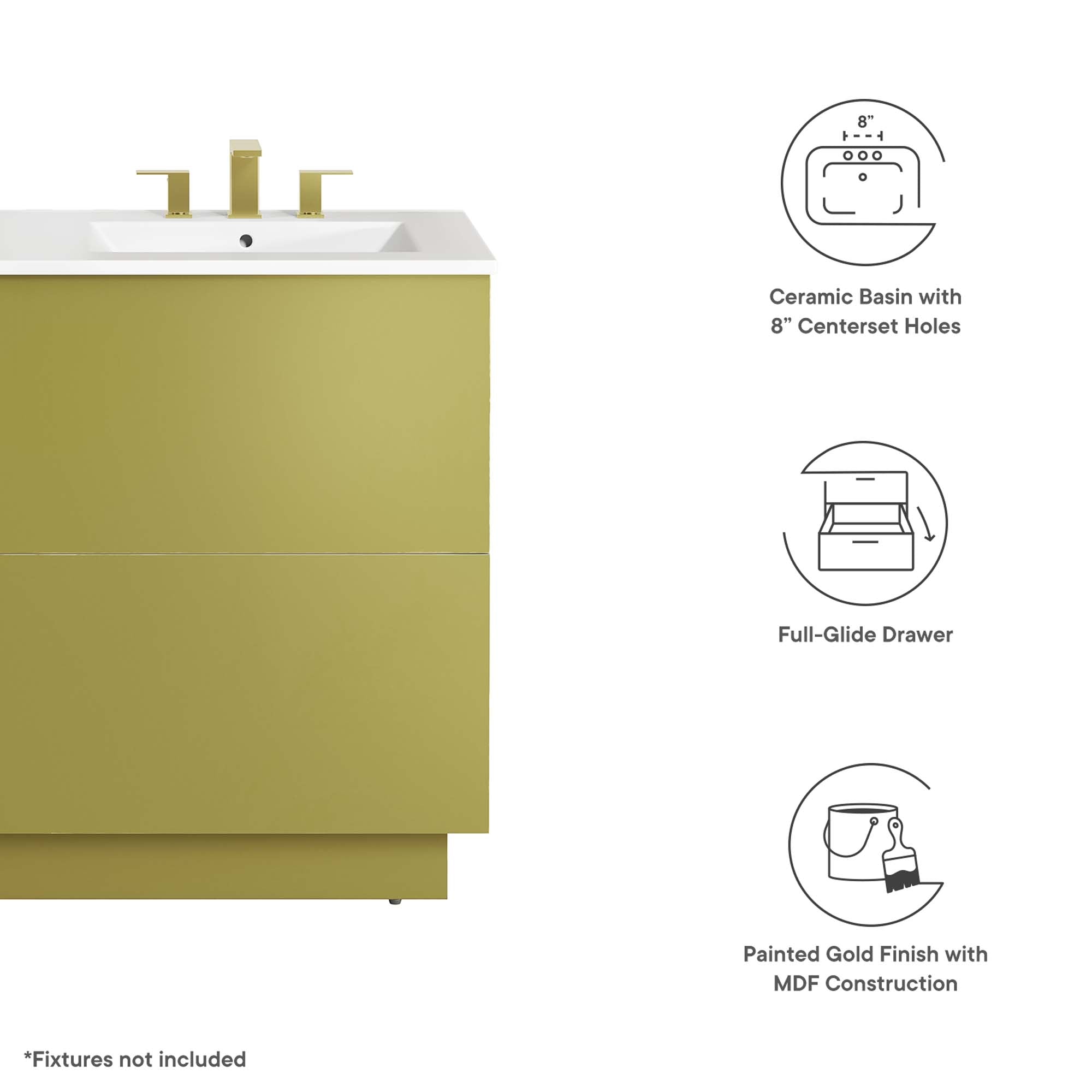 Quantum Bathroom Vanity Basin Included by Modway