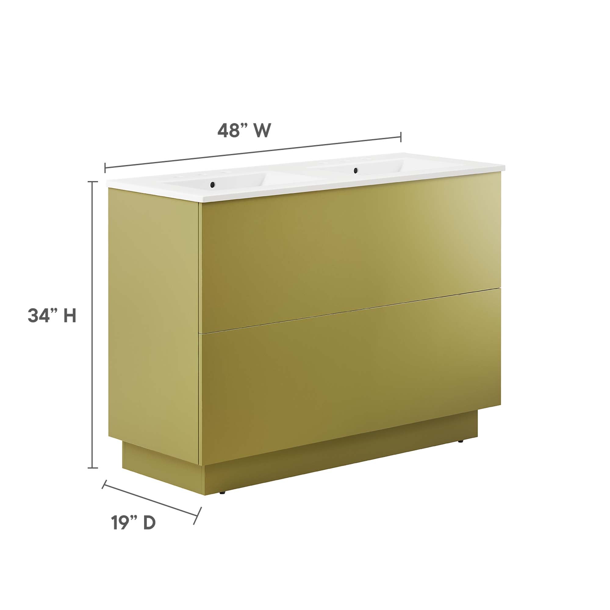 Quantum Bathroom Vanity Basin Included by Modway