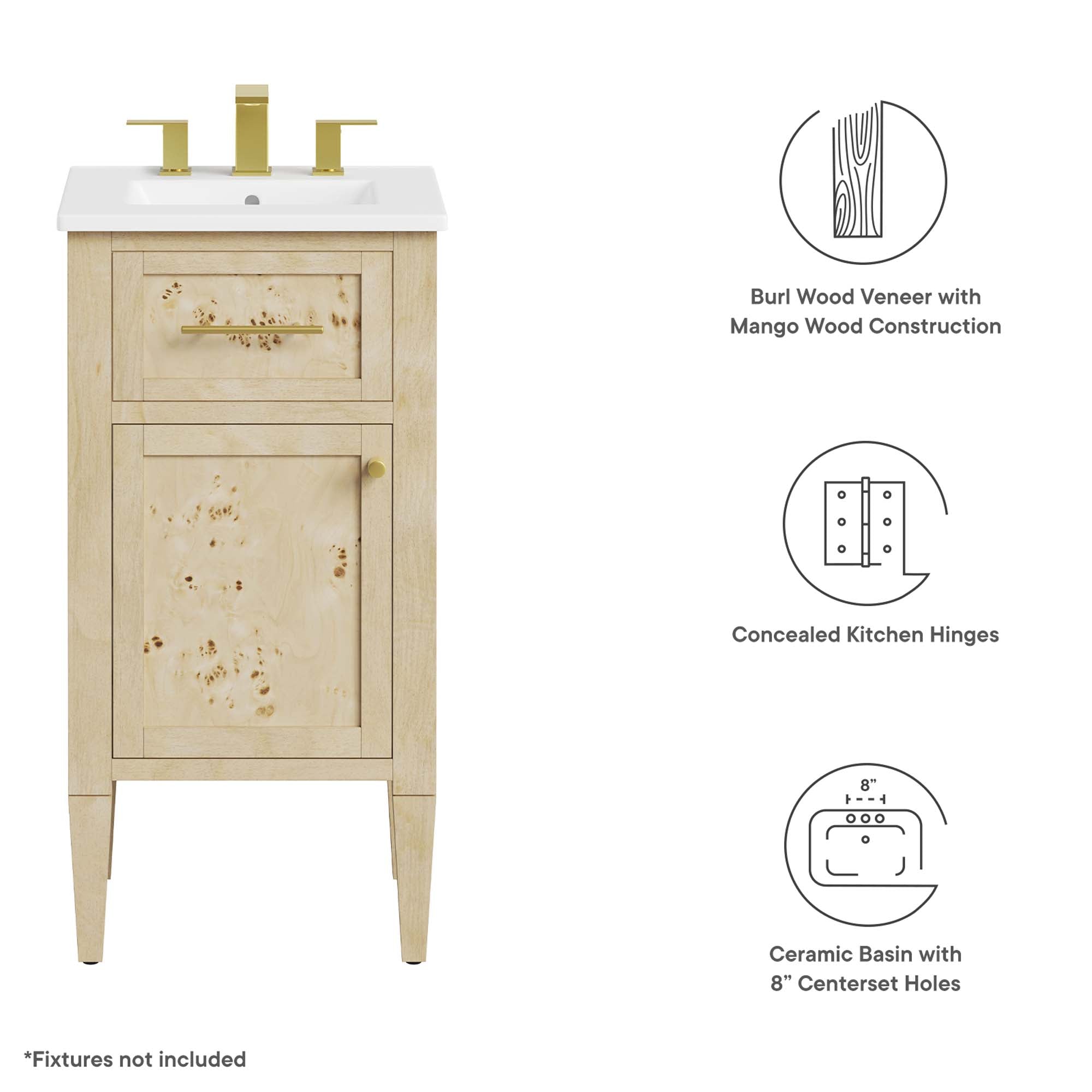 Elysian Bathroom Vanity Basin Included by Modway