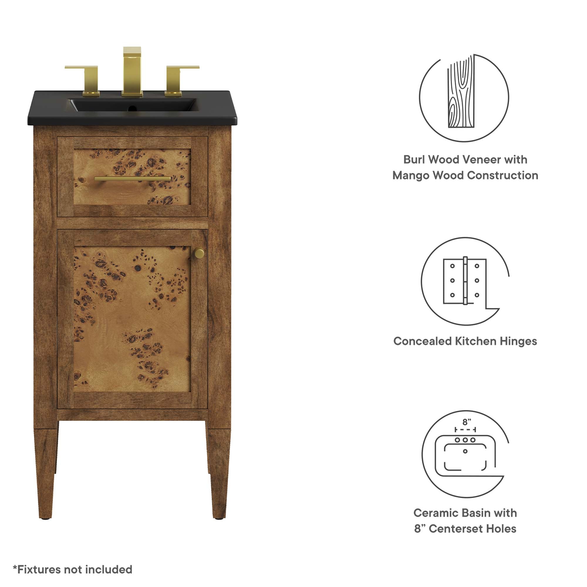 Elysian Bathroom Vanity Basin Included by Modway