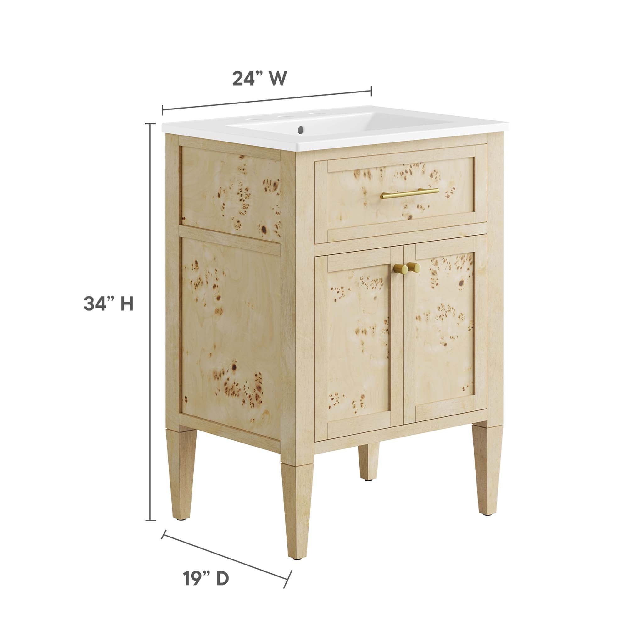 Elysian Bathroom Vanity Basin Included by Modway