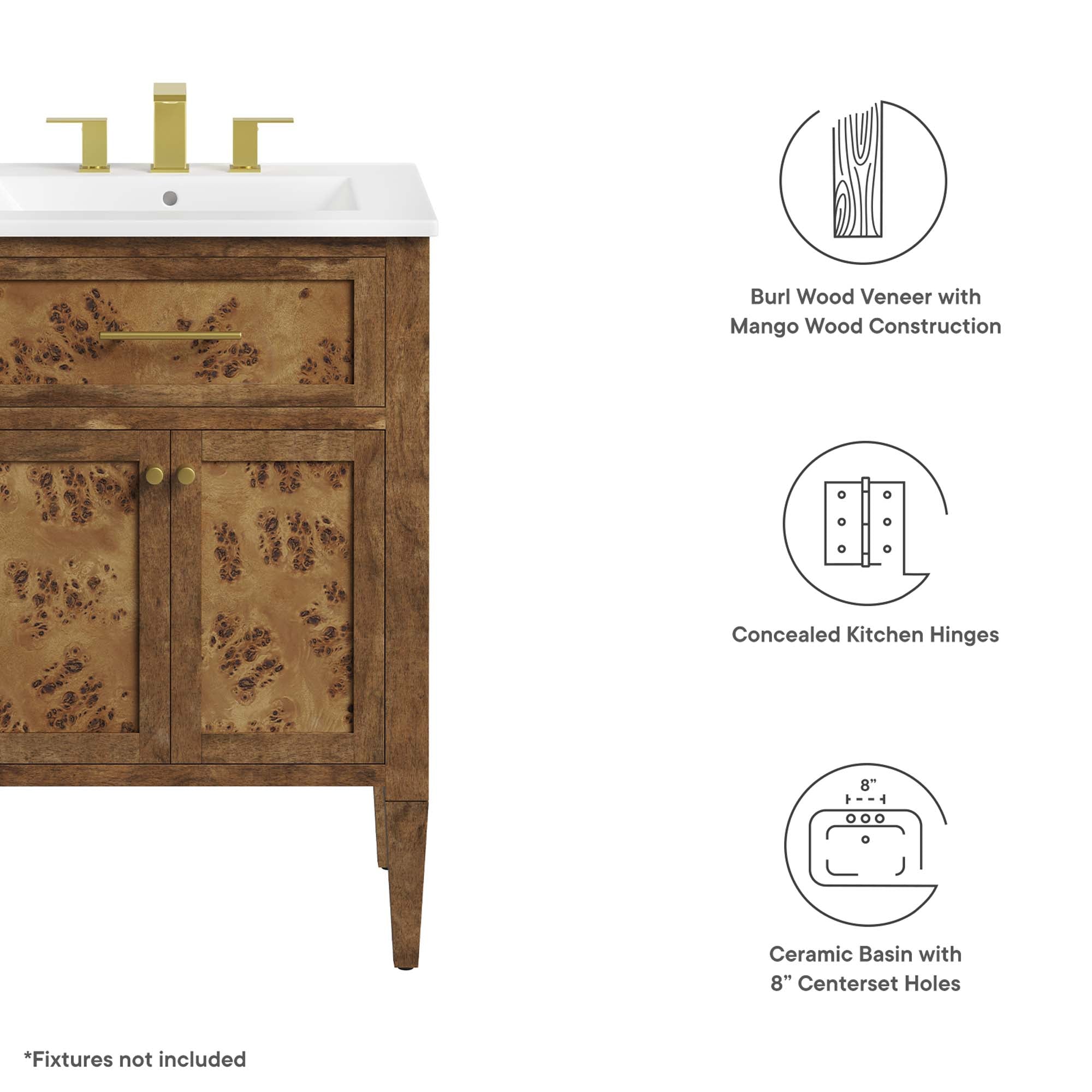 Elysian Bathroom Vanity Basin Included by Modway